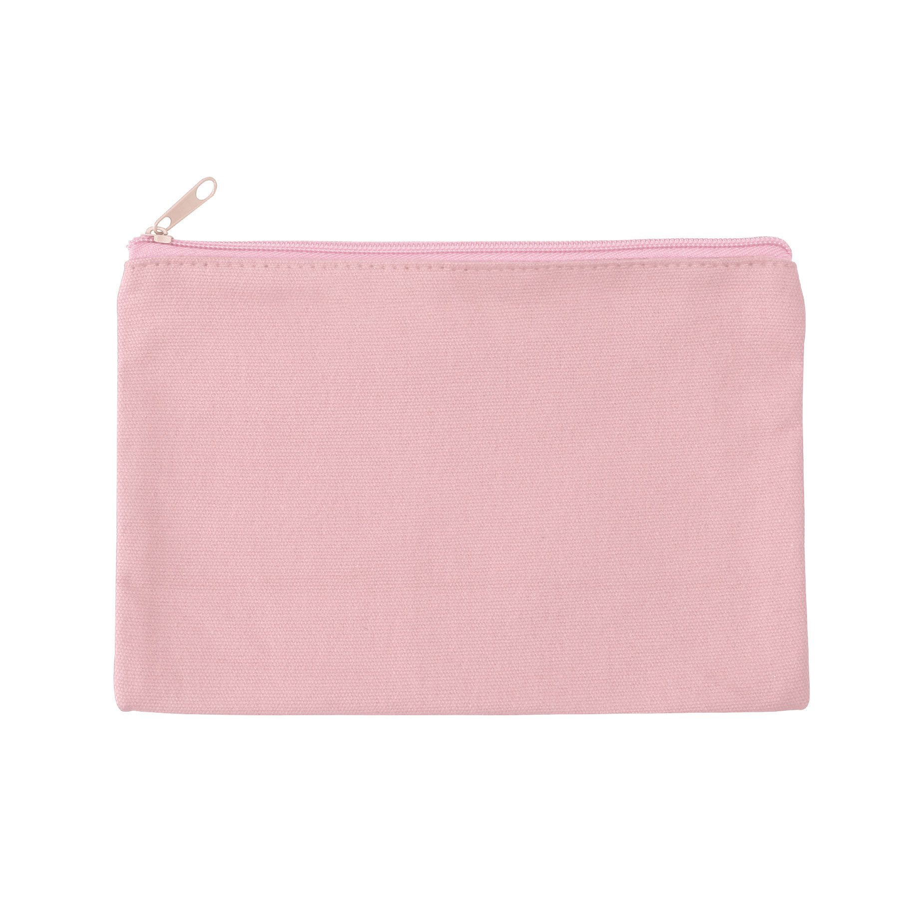 Solid Color Cotton Canvas Utility Pouch - 9" x 6" with Zipper Closure