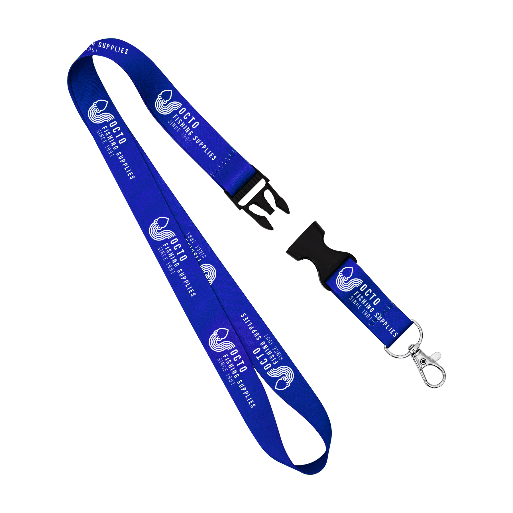 3/4" Full-Color Lanyard with Lobster Clasp & Adjustable Plastic Slide