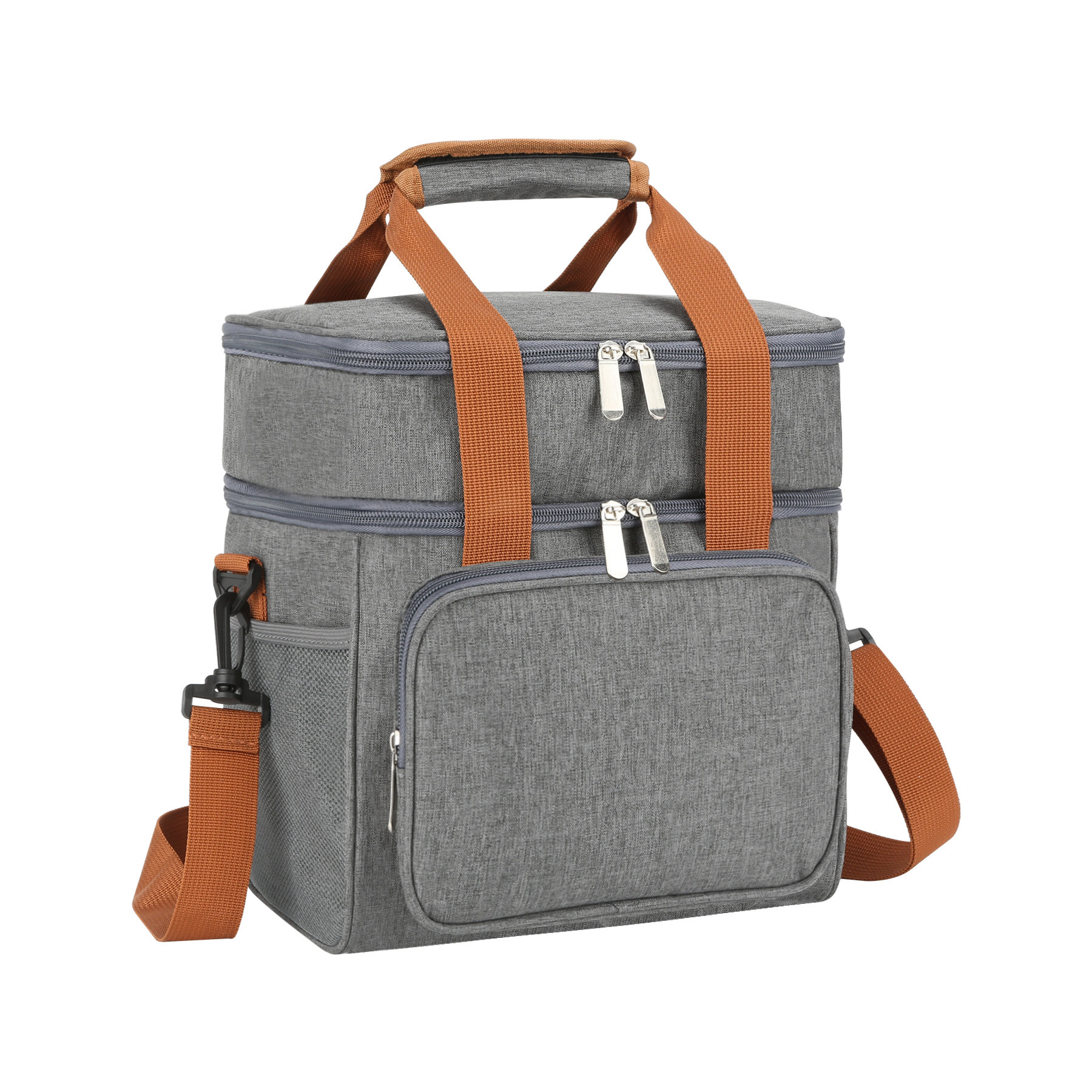 Insulated Lunch Cooler Bag with Pockets and Shoulder Strap