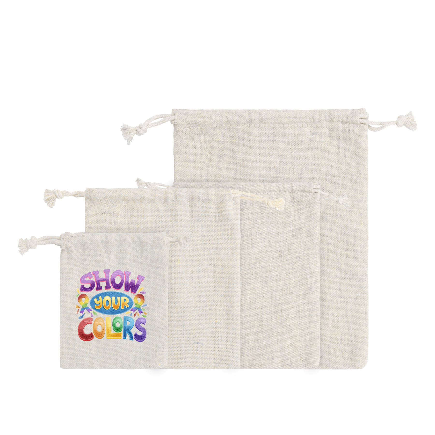 Mini Cotton and Linen Drawstring Bag