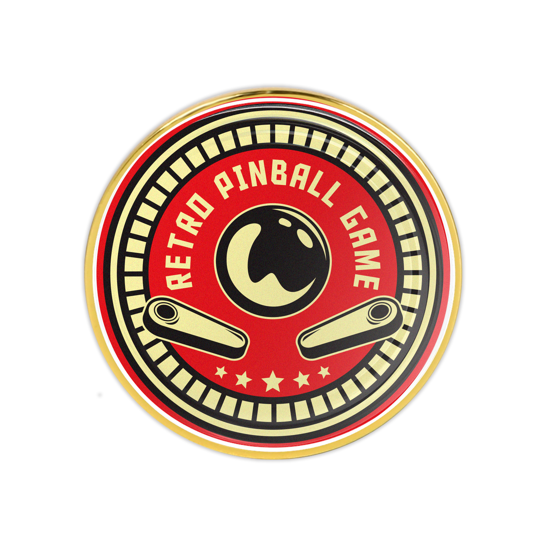 1.2" Round Raised Lapel Pin