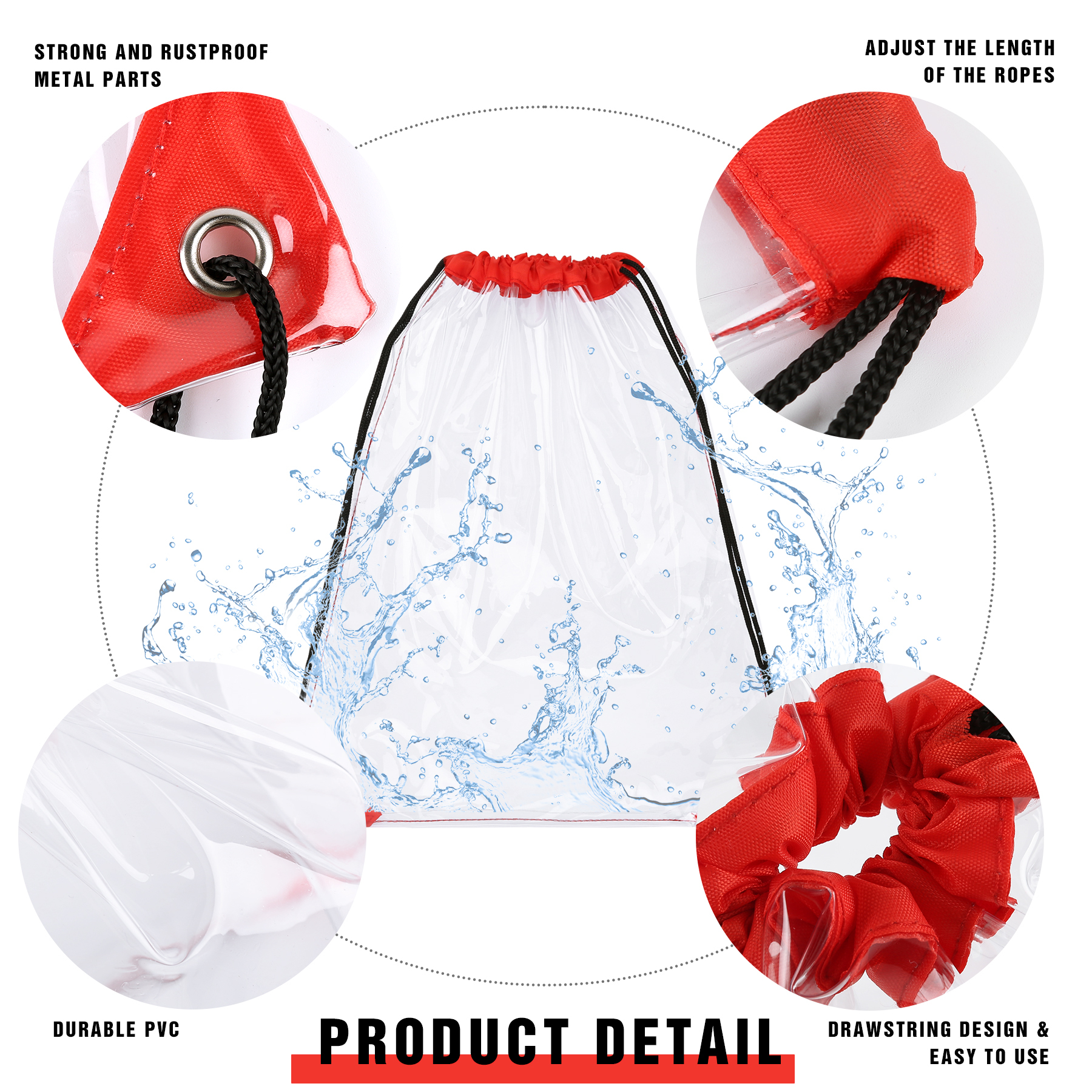 Clear Stadium Drawstring Backpack