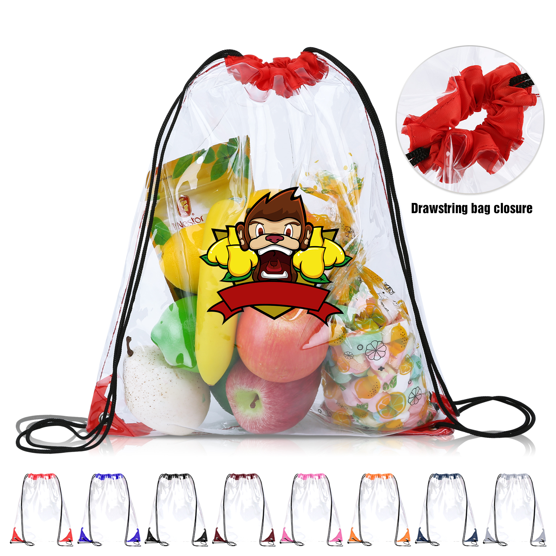 Clear Stadium Drawstring Backpack
