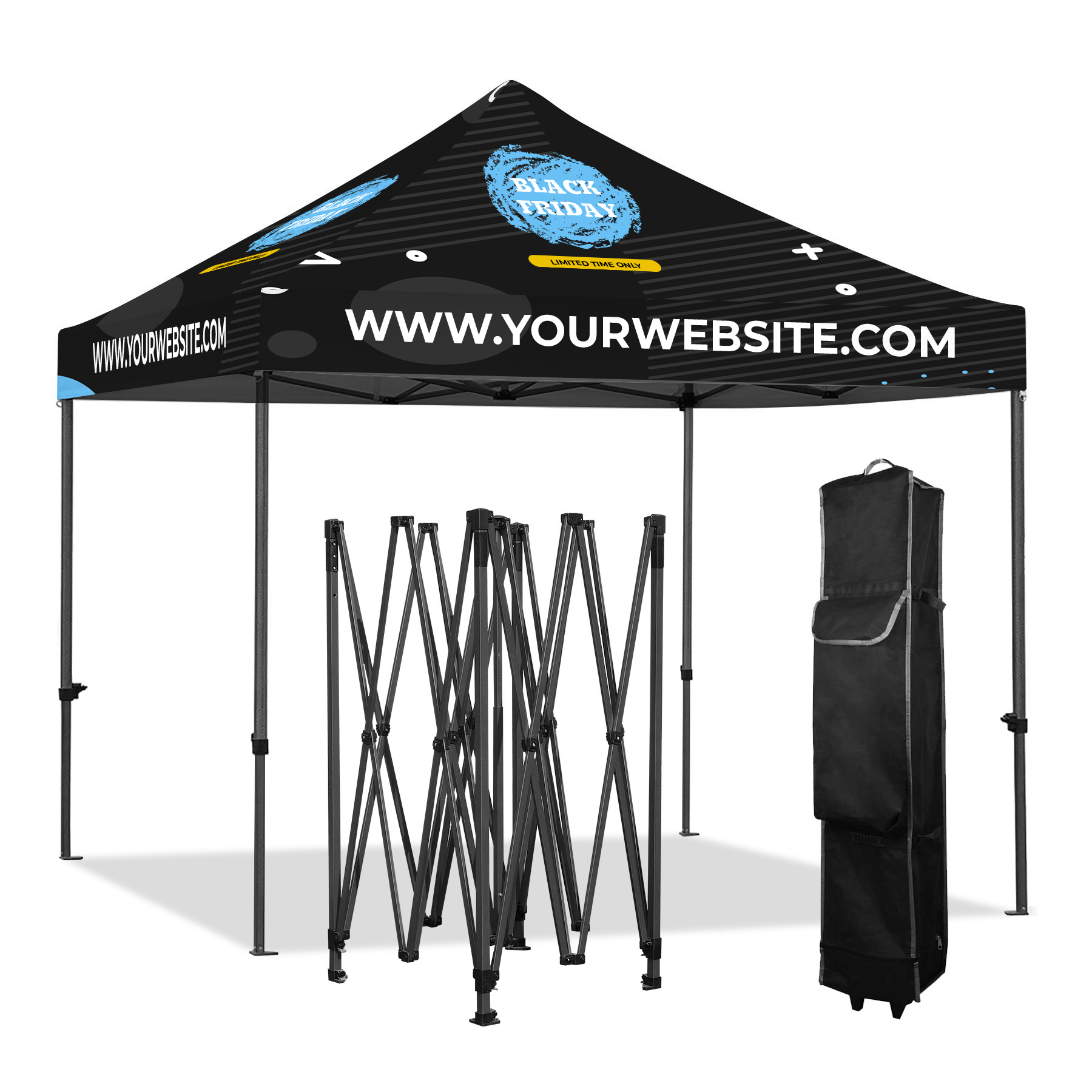 10'x10' Commercial Pop-Up Tent with Sublimated Canopy