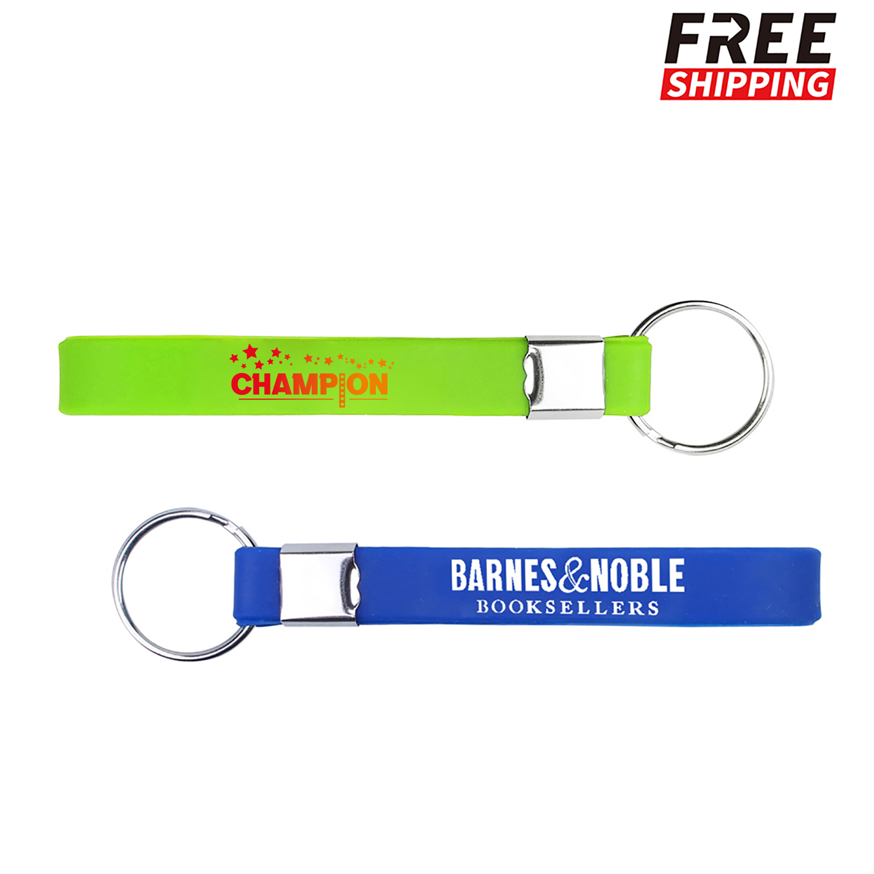 Printed Silicone Wristband Keychain