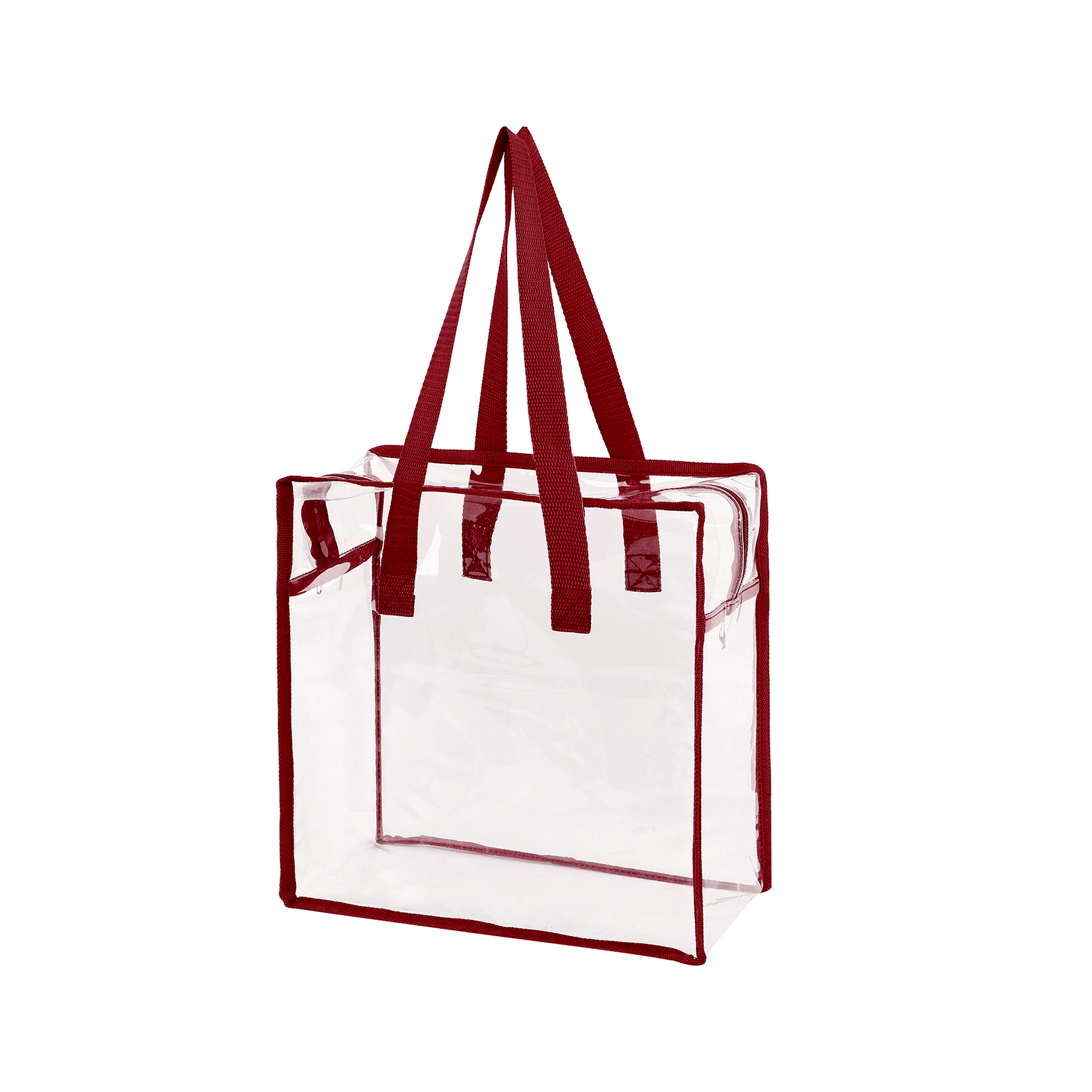 Transparent Vinyl Stadium Compliant Zippered Tote Bag