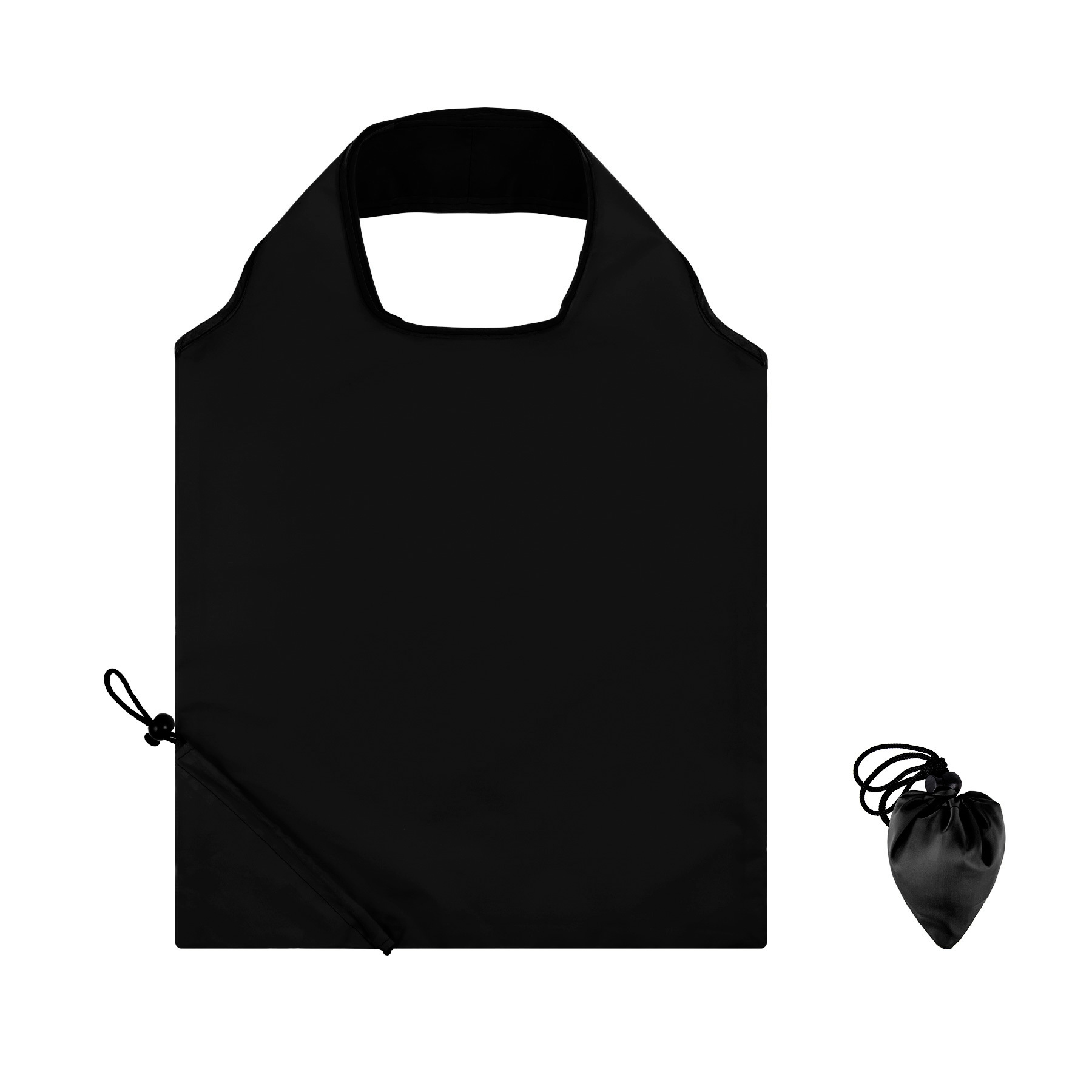 Collapsible Drawstring Shopping Tote