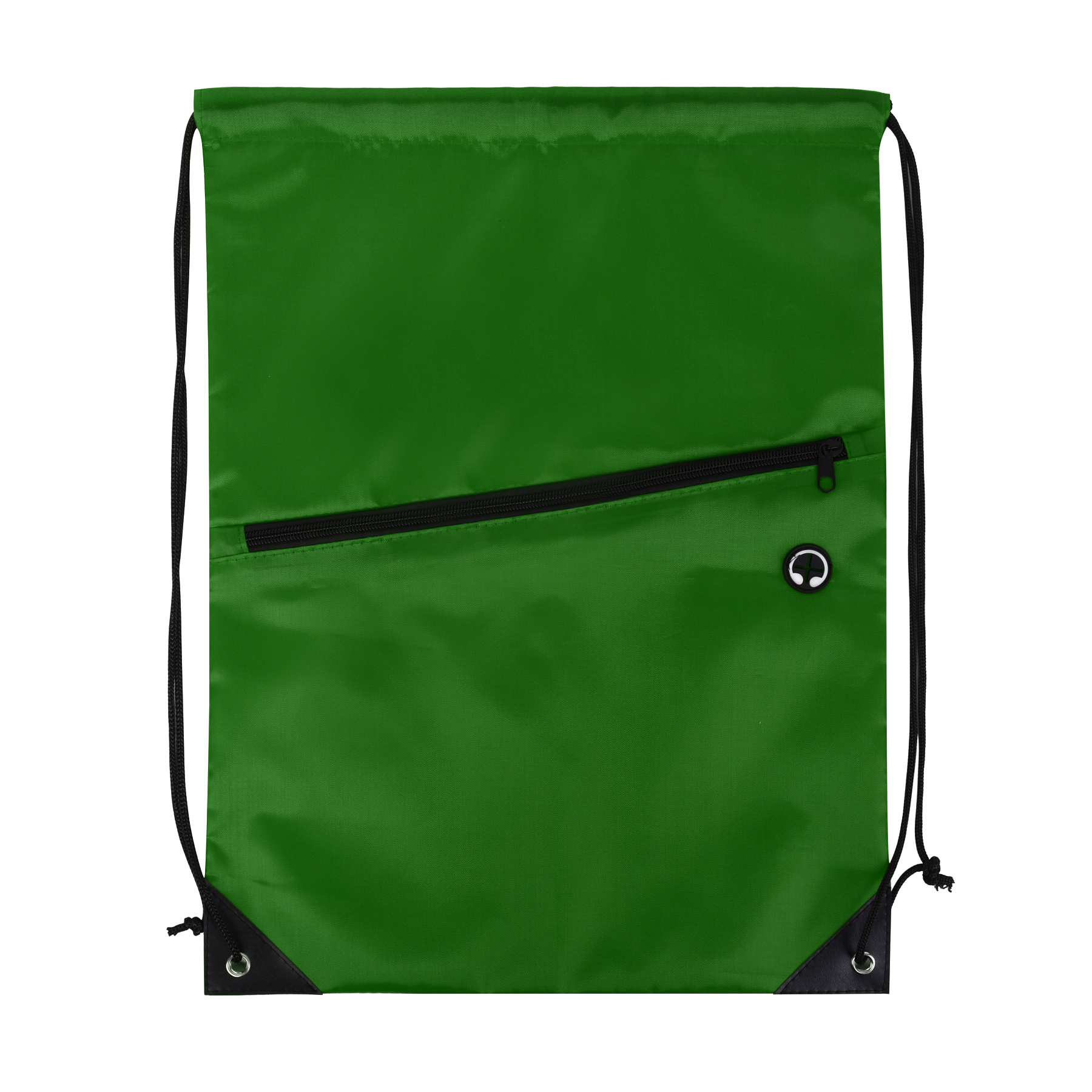 Drawstring Backpack with Secure Front Zip Pocket