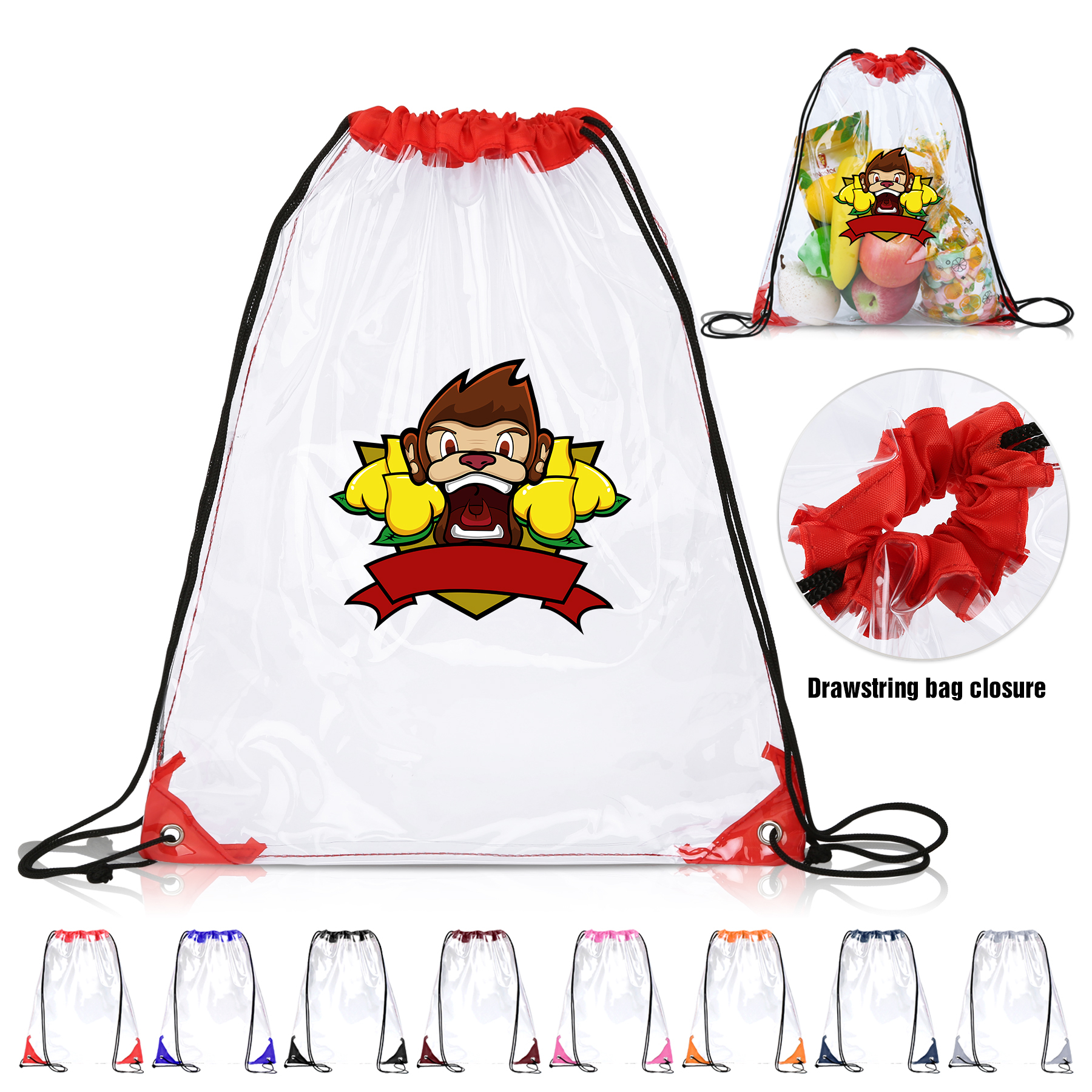 Clear Stadium Drawstring Backpack