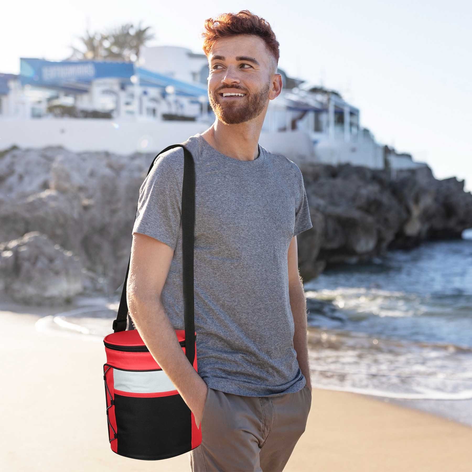 14-Can Insulated Barrel Cooler Bag