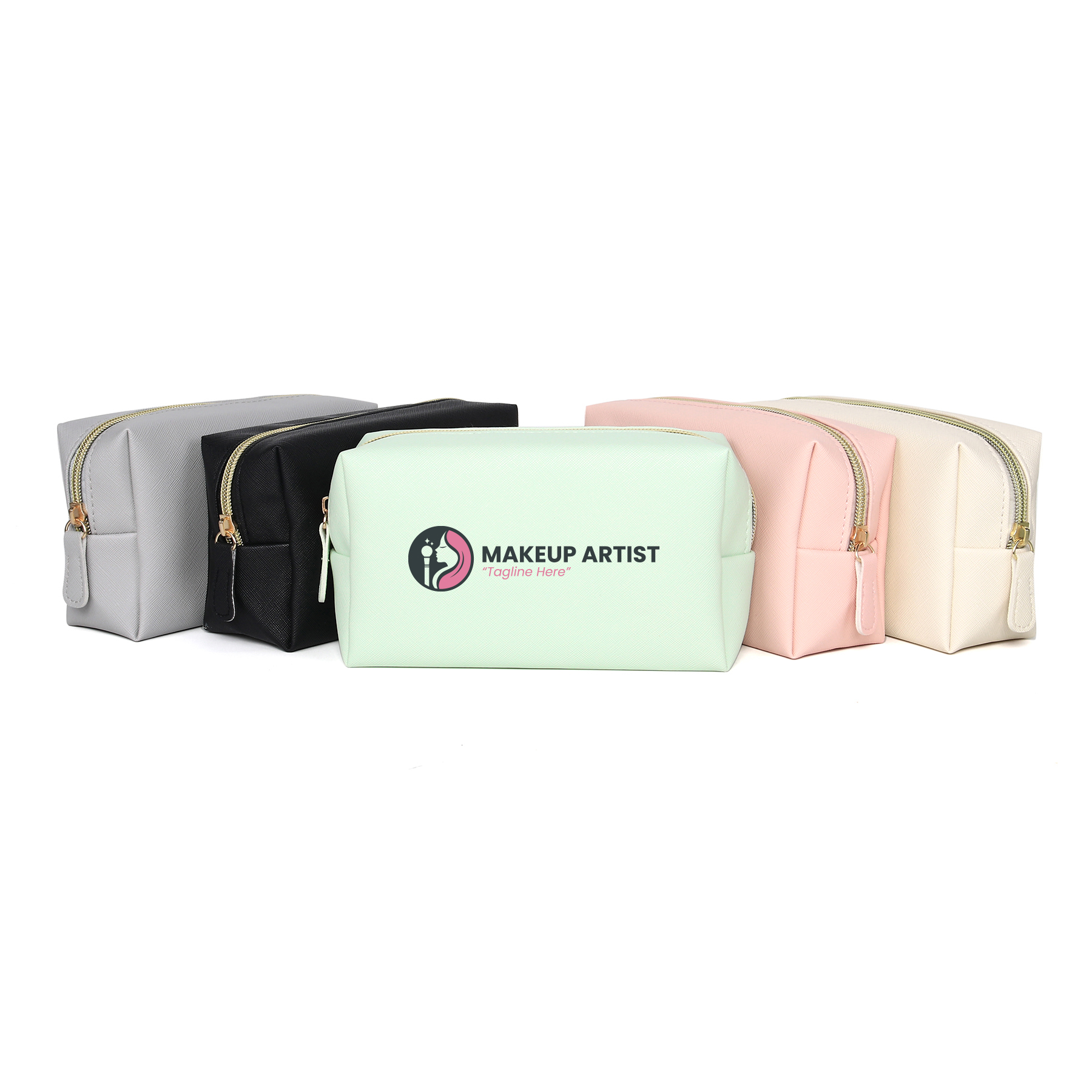 PU Leather Portable Makeup Bag