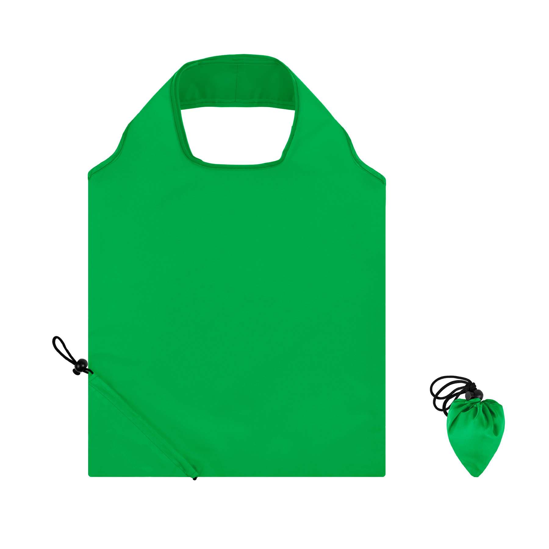 Collapsible Drawstring Shopping Tote