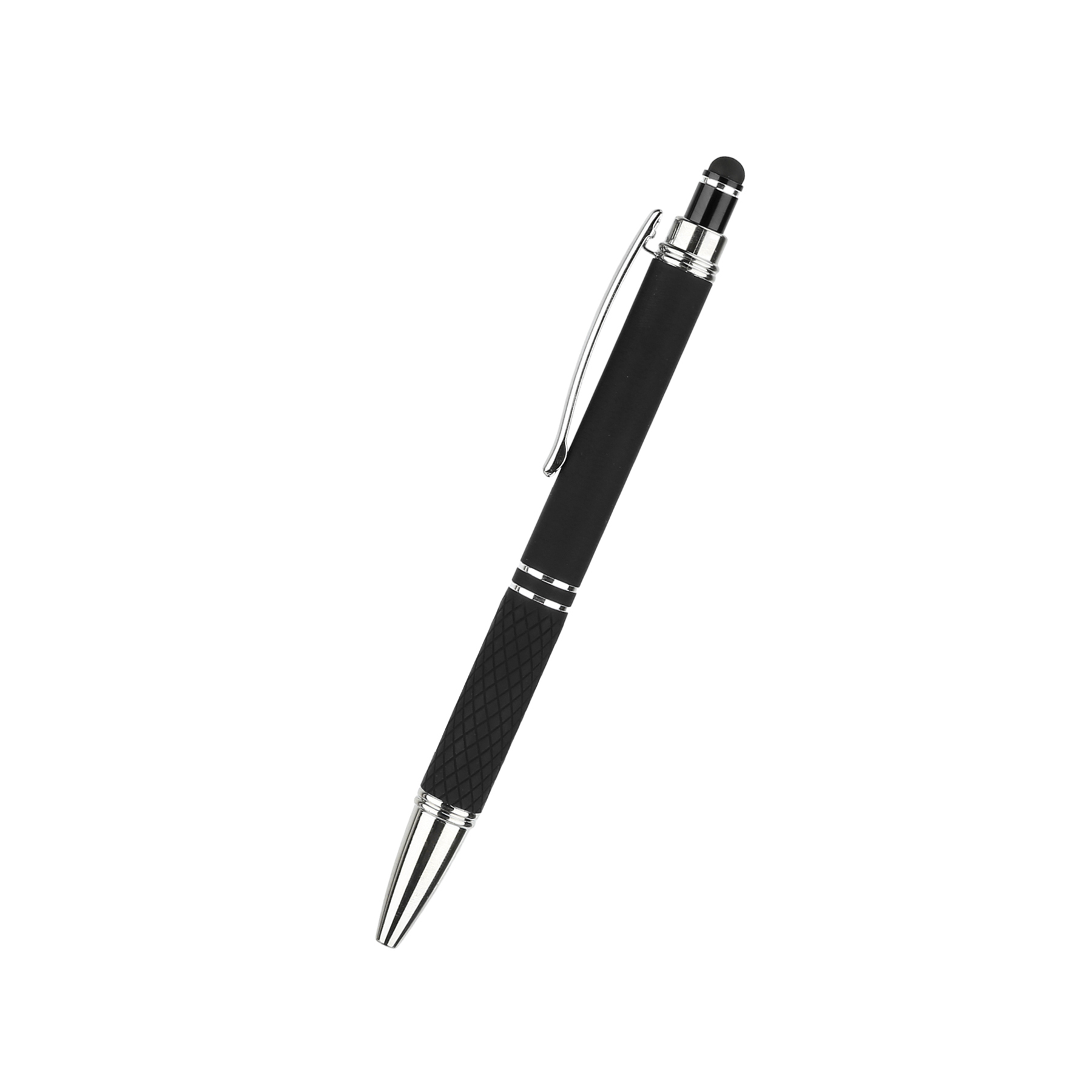 Metal ballpoint pen with stylus