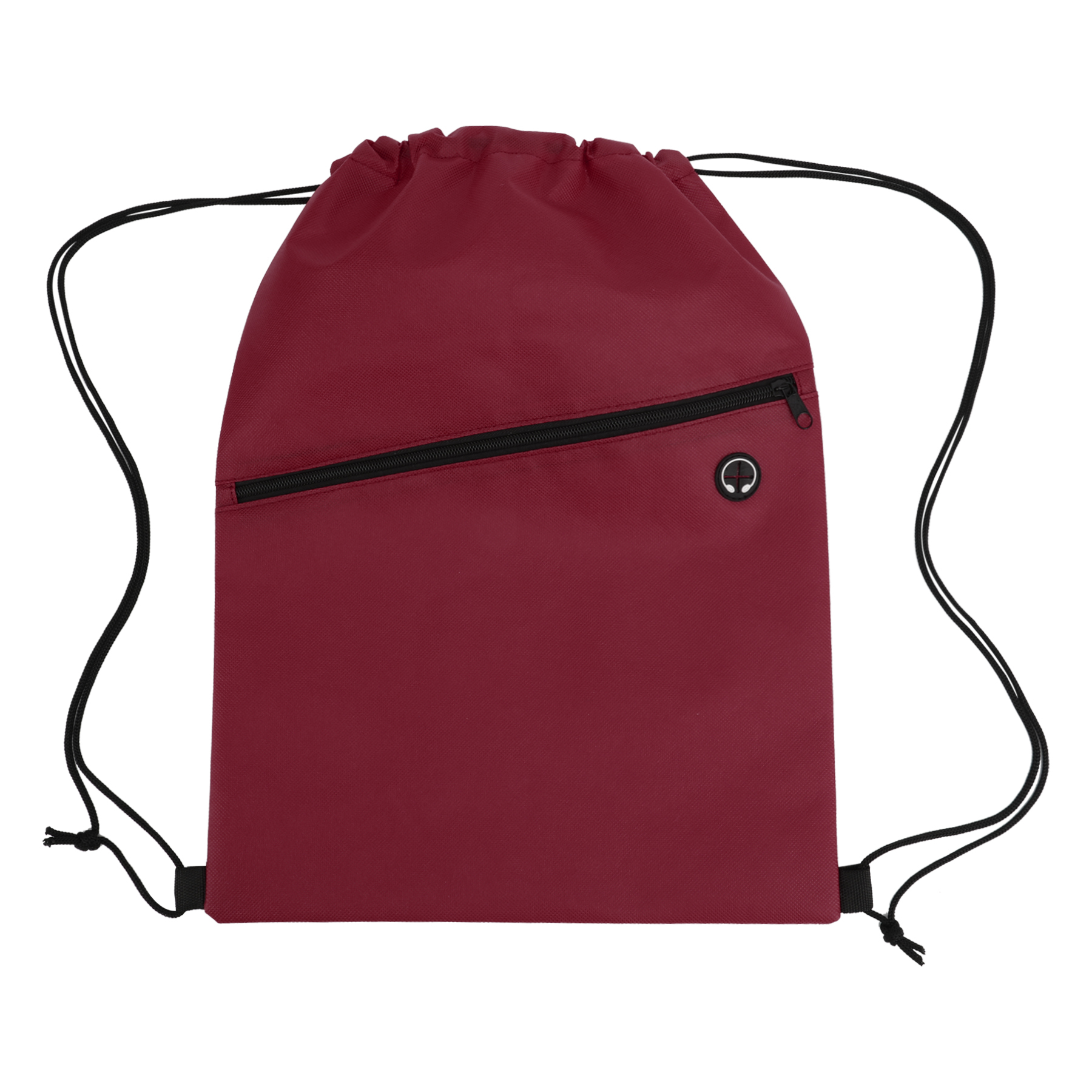 Non-Woven Drawstring Bag with Headphone Port