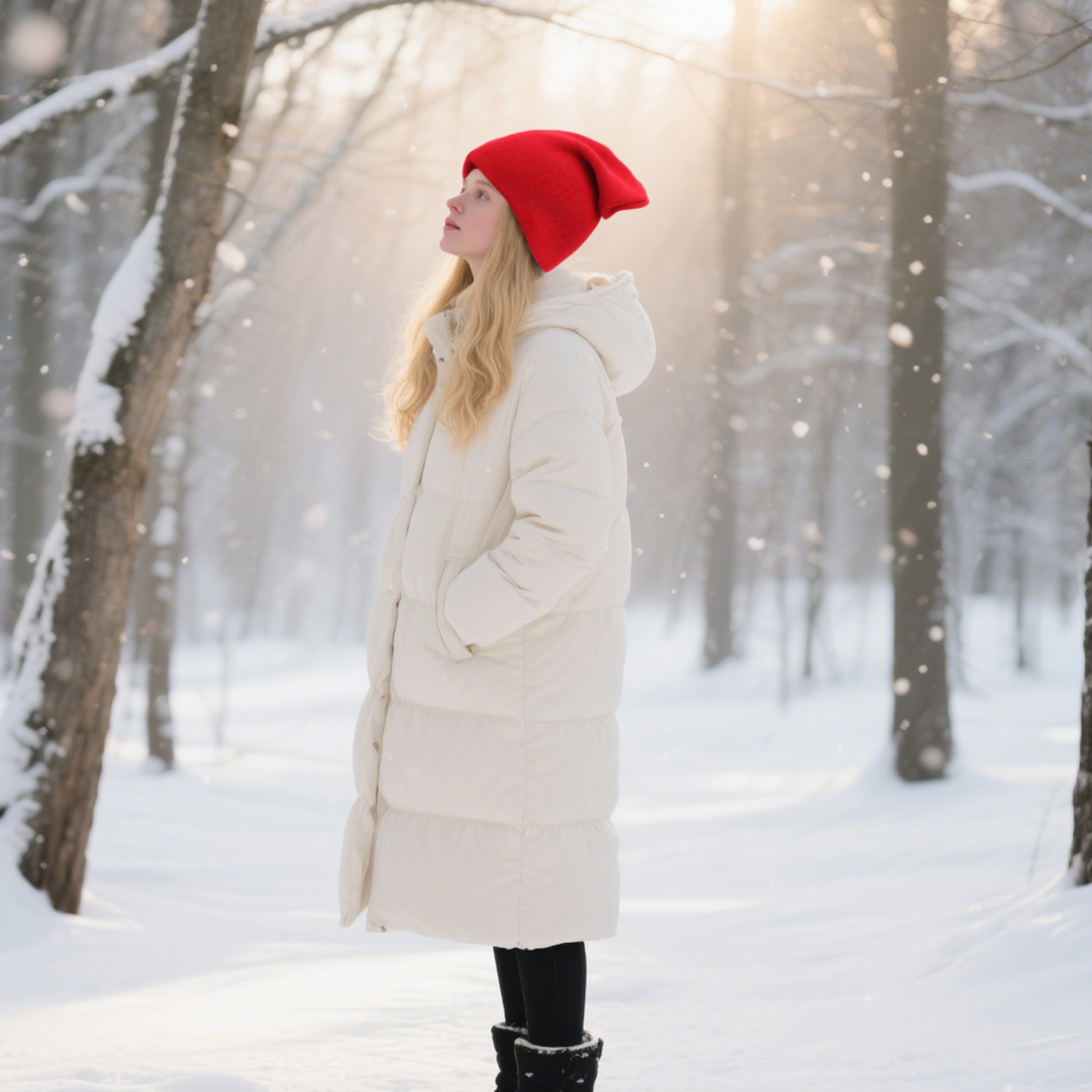 Double-Layer Knit Beanie