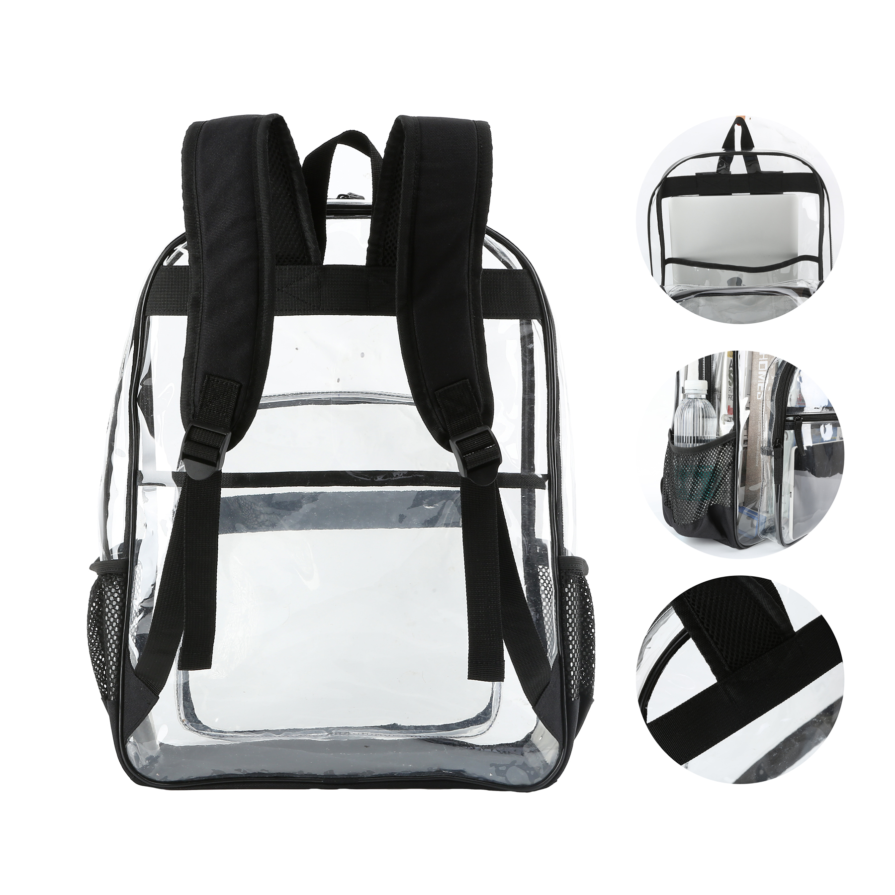 17.3-Inch High-Capacity Clear Backpack (0.4mm PVC)