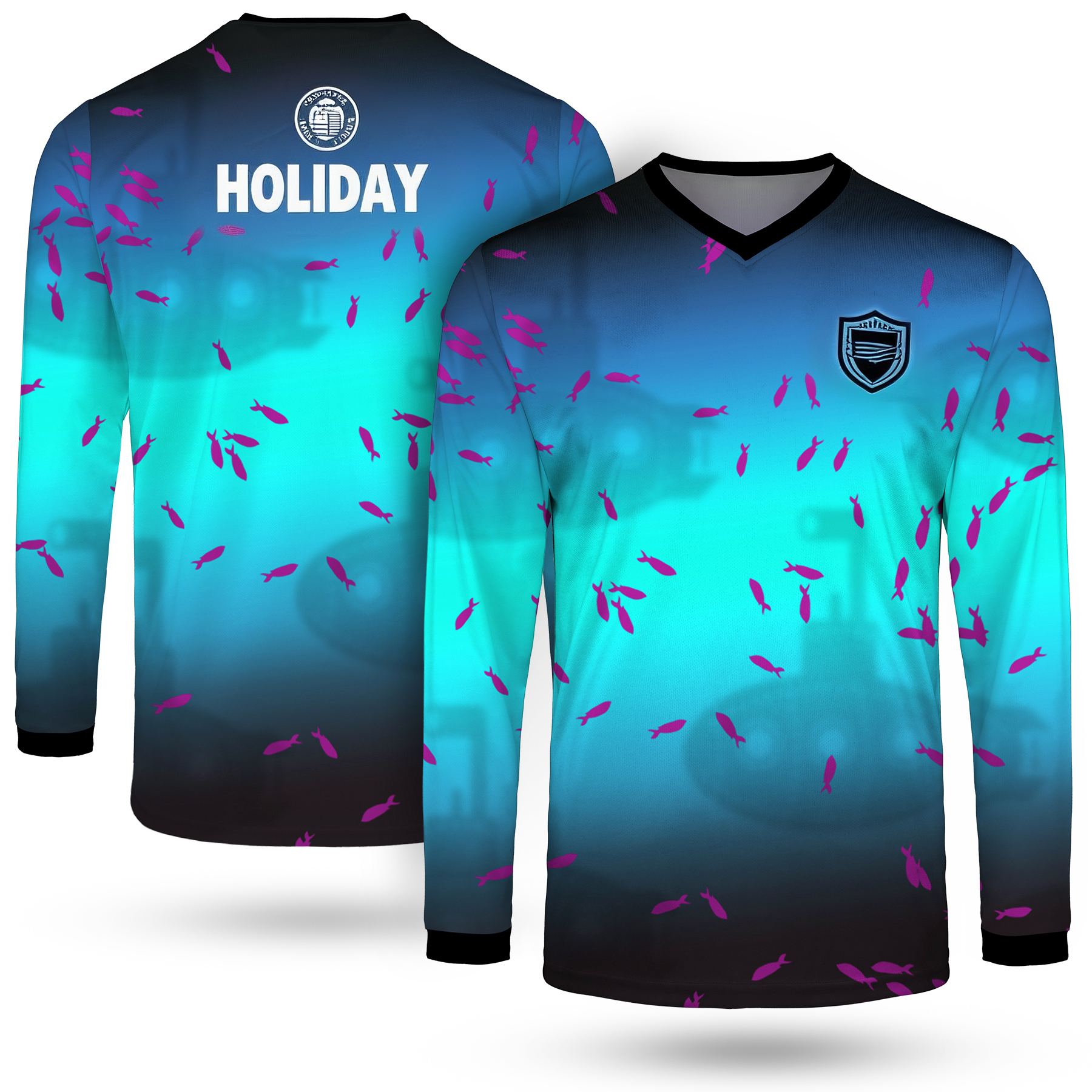 Fishing Long - Sleeve Shirt with UPF 50+ Custom Design
