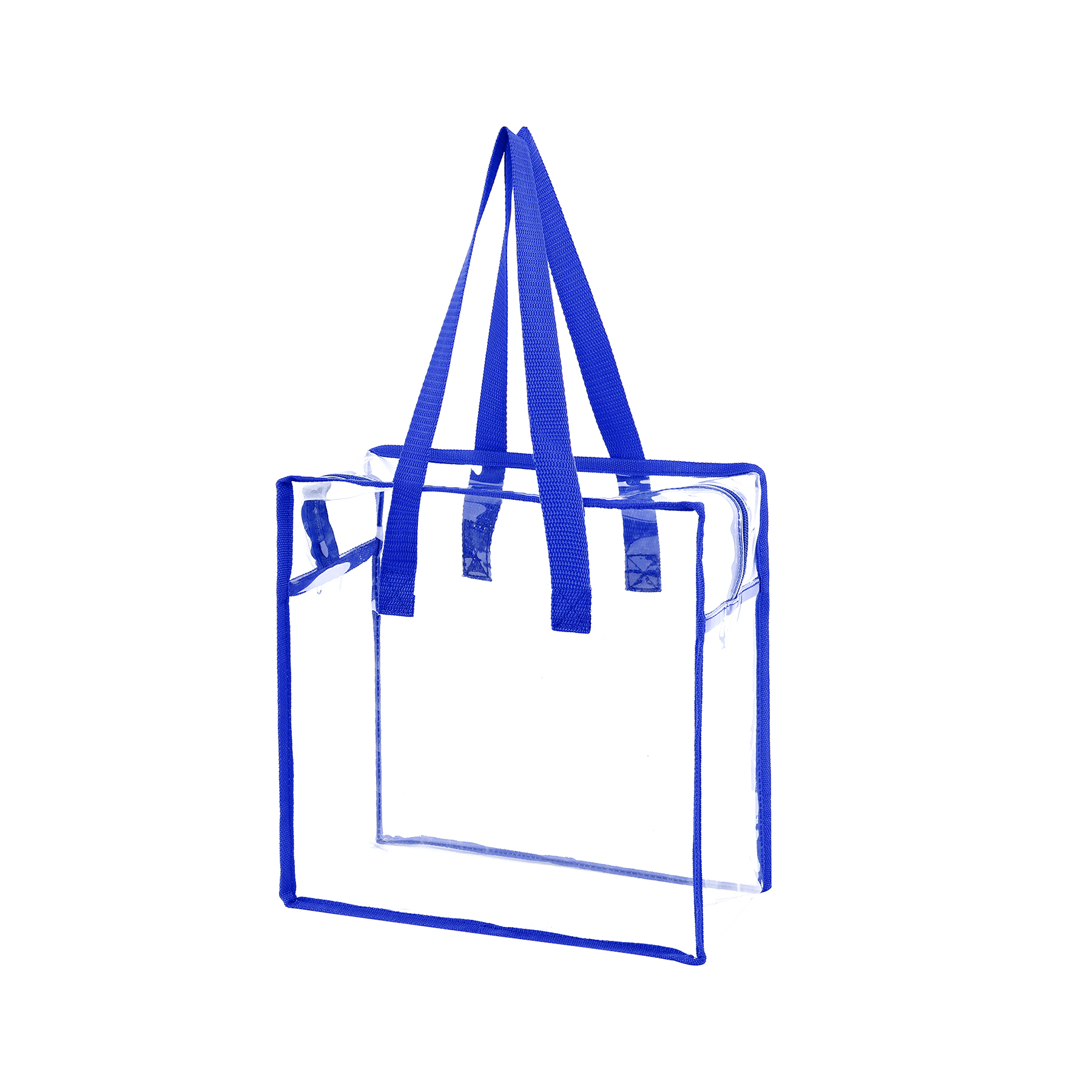 Transparent Vinyl Stadium Compliant Zippered Tote Bag