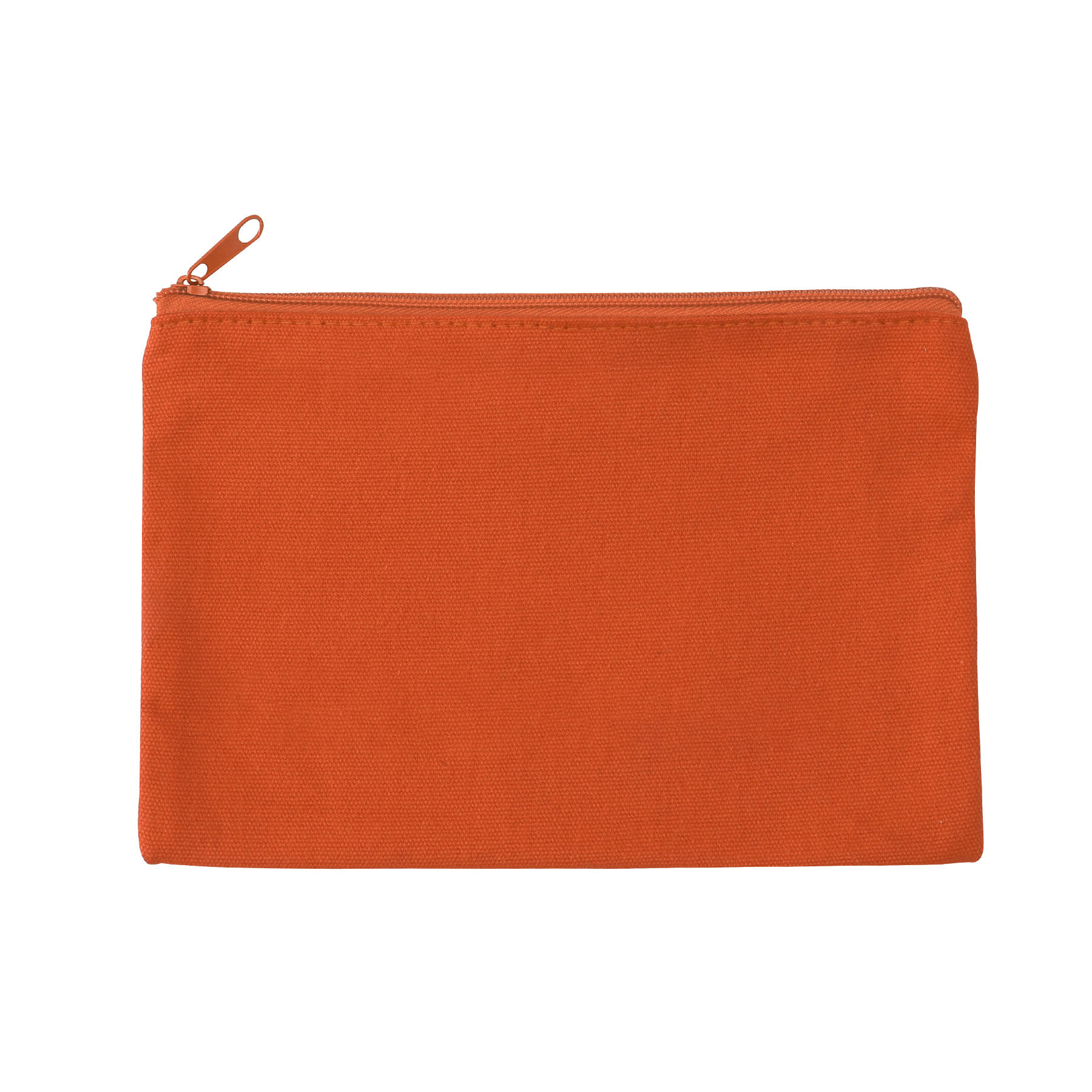 Solid Color Cotton Canvas Utility Pouch - 9" x 6" with Zipper Closure