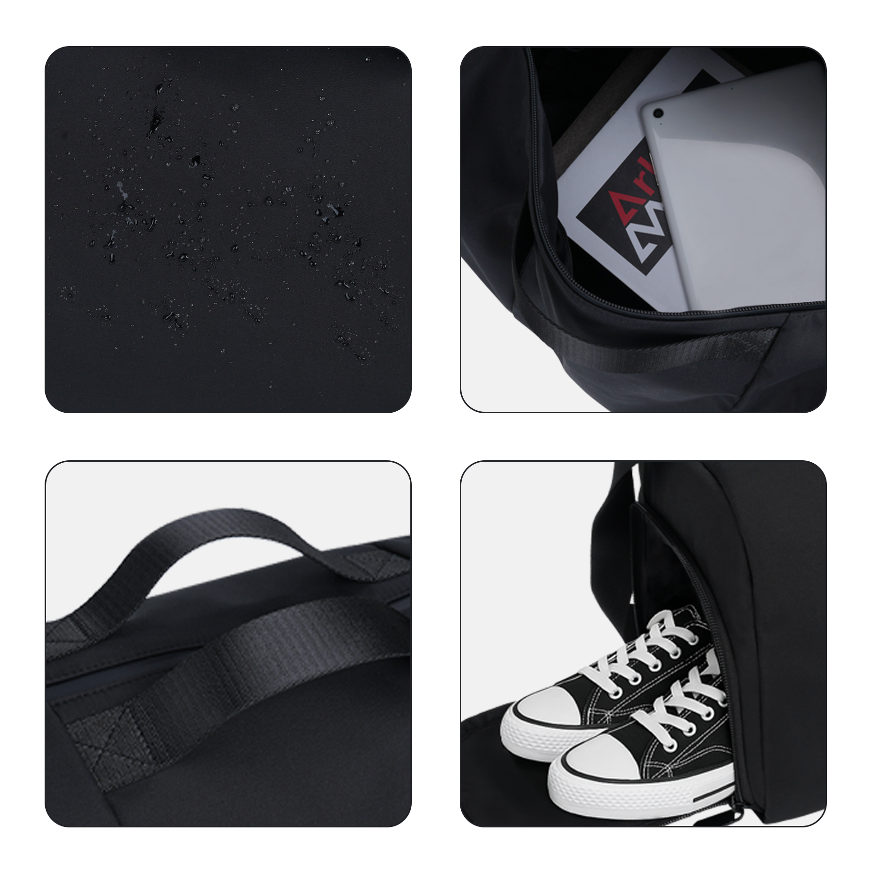 High-End Gym Bag with Zippered Storage