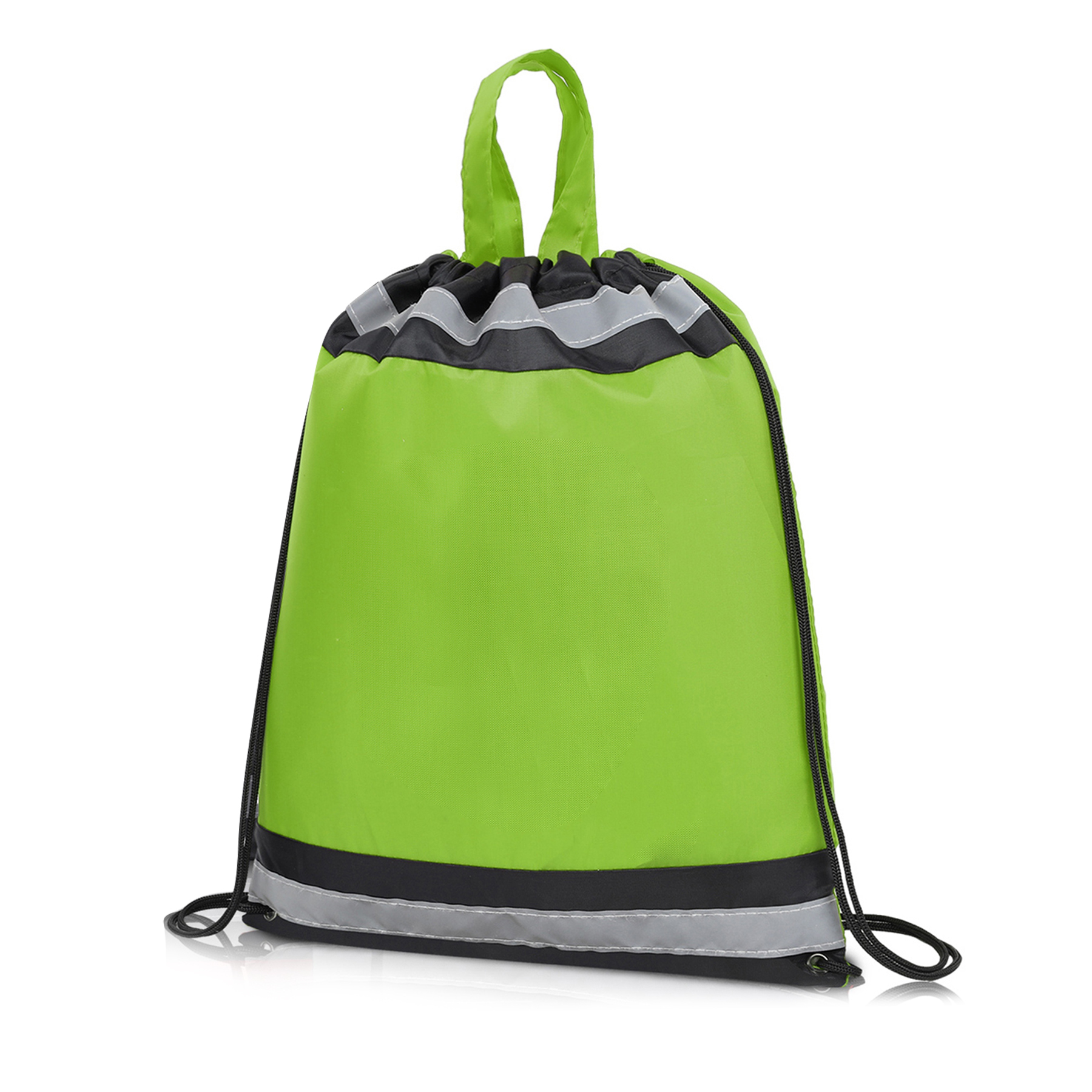 Reflective Polyester Drawstring Backpack