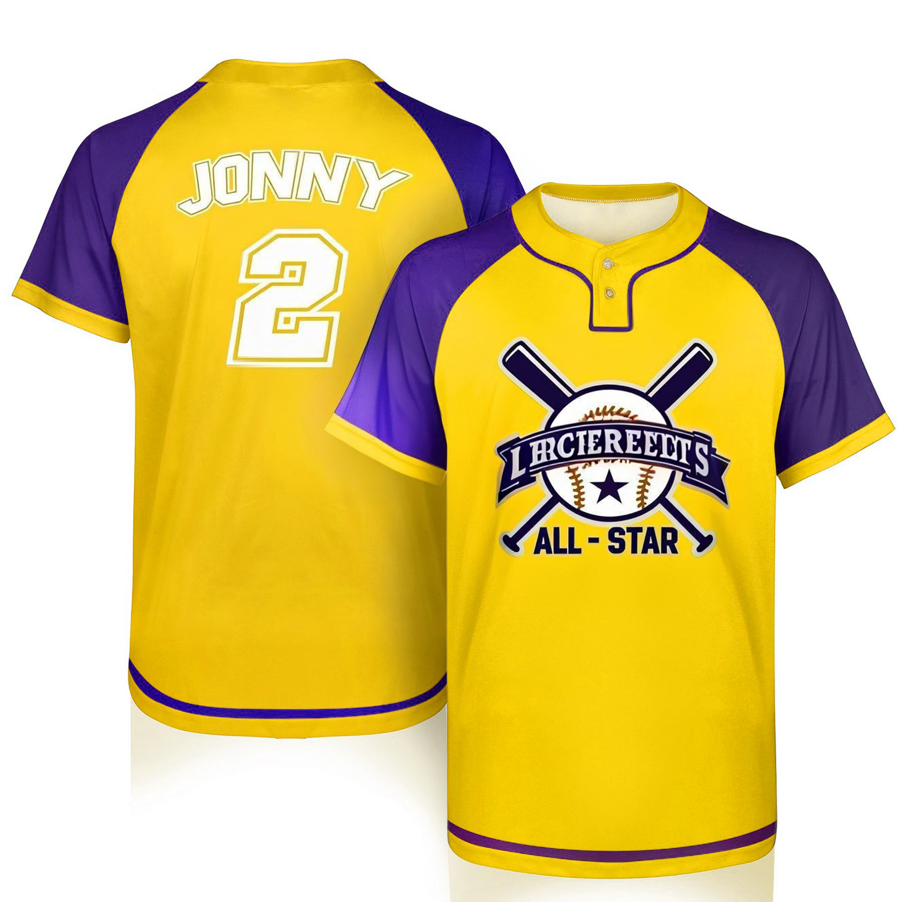 Custom Sublimated Baseball Jersey (2-Button Front)