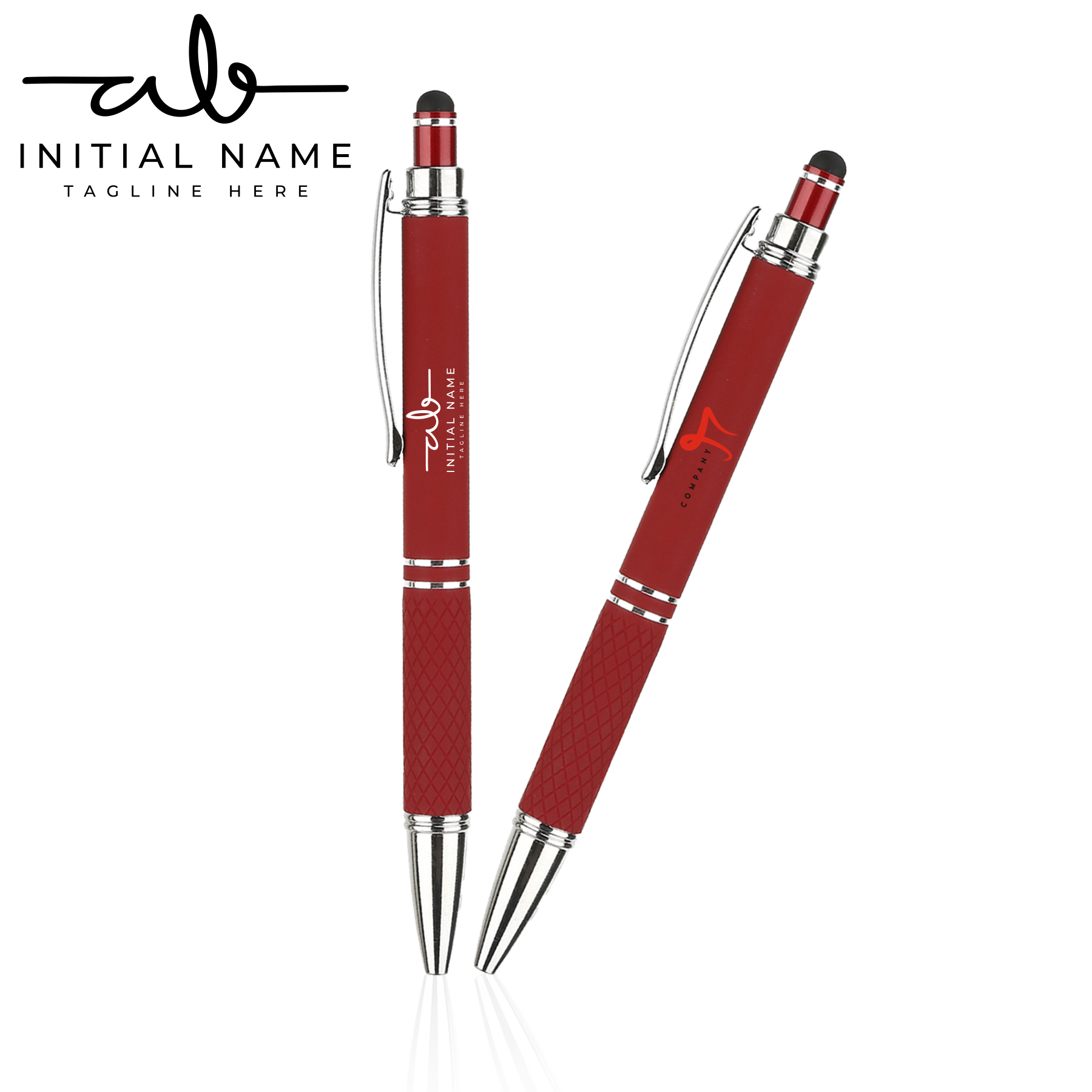 Metal ballpoint pen with stylus