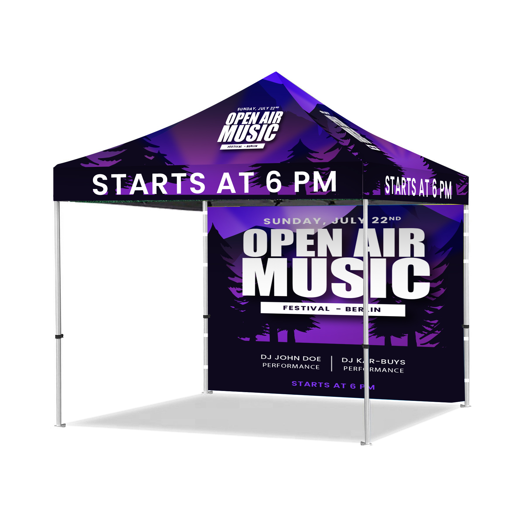 10' Full-Print Dye-Sublimation Tent Wall