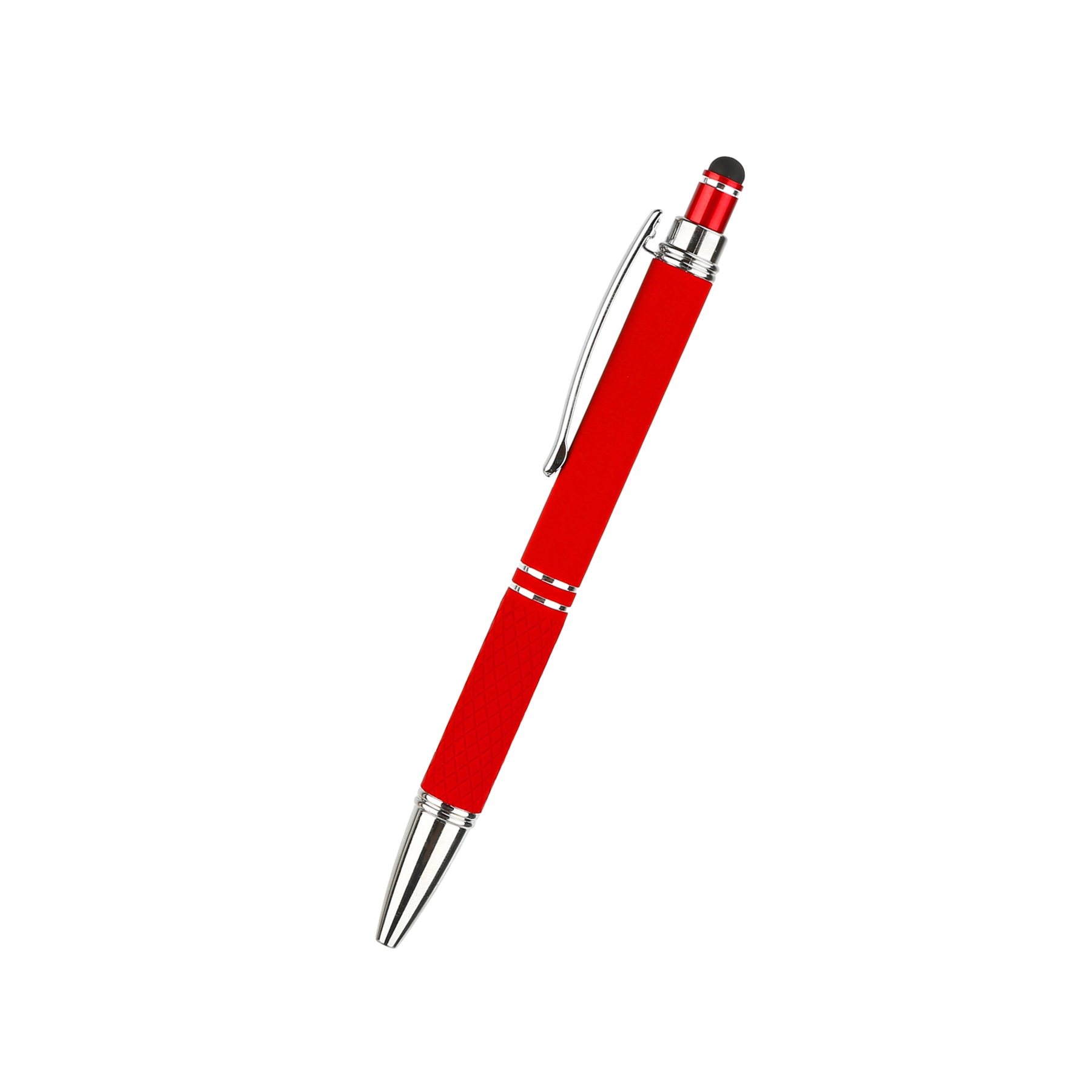 Metal ballpoint pen with stylus