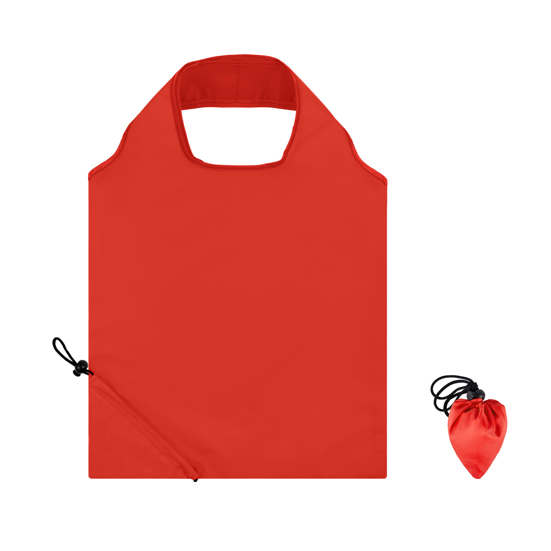 Collapsible Drawstring Shopping Tote