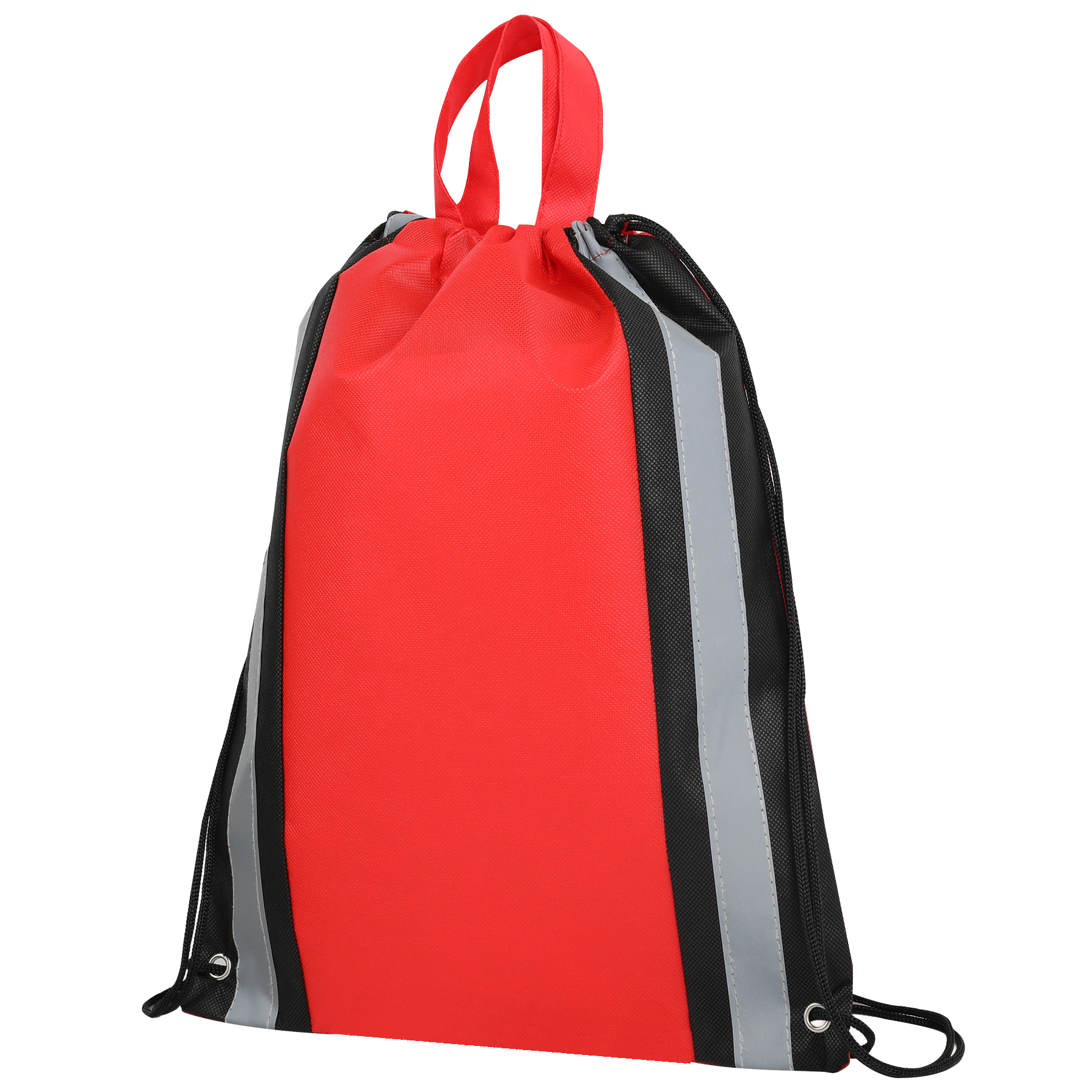 Reflective Strip Non-Woven Drawstring Bag