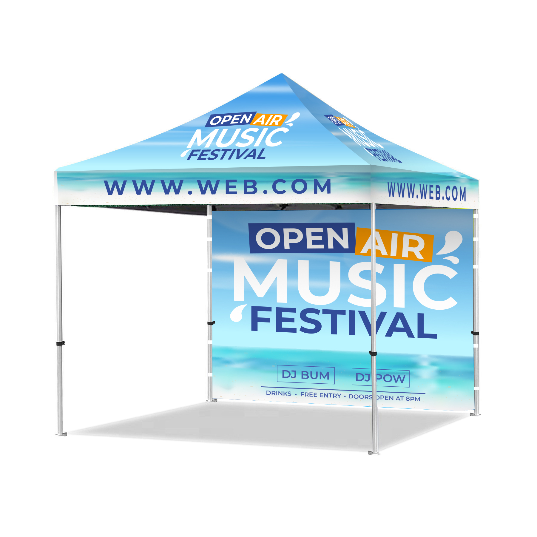10' Full-Print Dye-Sublimation Tent Wall
