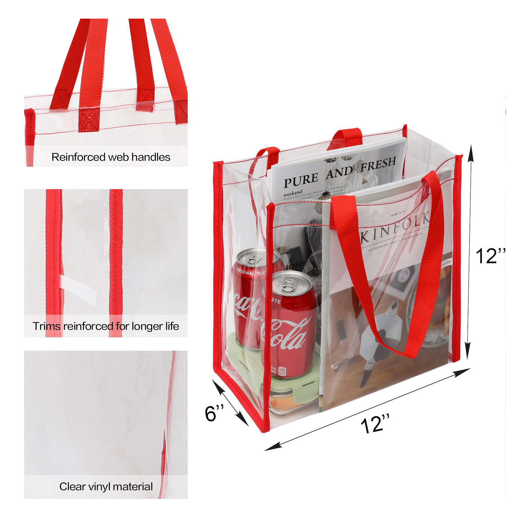 Transparent Stadium Tote Bag