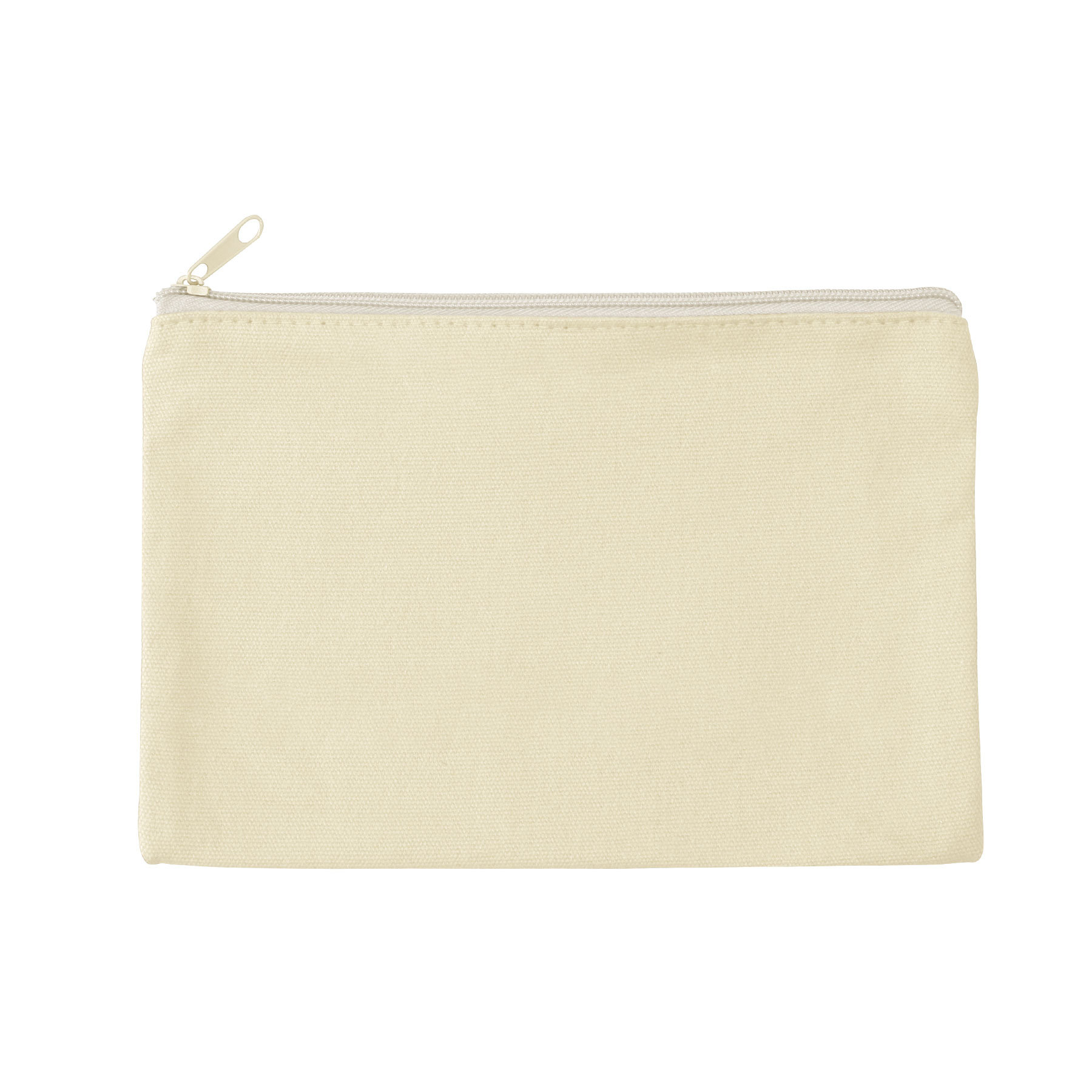 Solid Color Cotton Canvas Utility Pouch - 9" x 6" with Zipper Closure