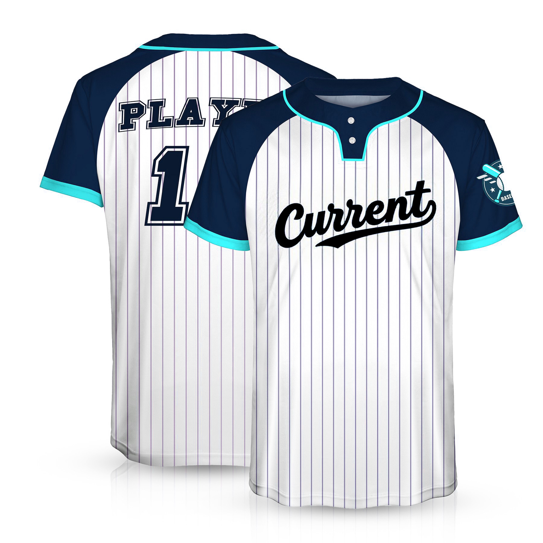Custom Sublimated Baseball Jersey (2-Button Front)