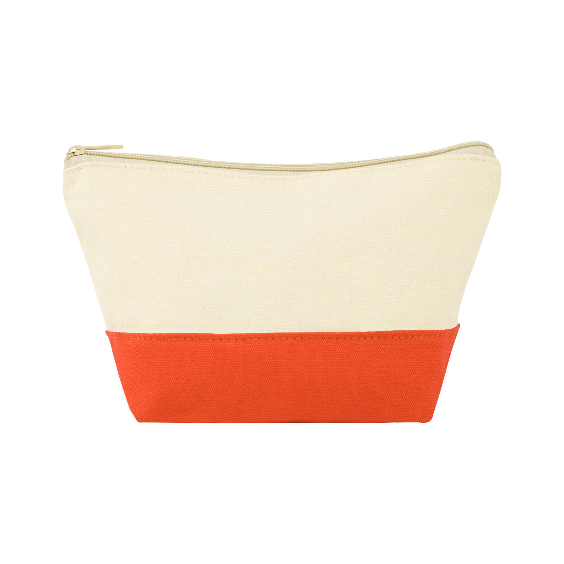 Two-Tone Canvas Makeup Pouch