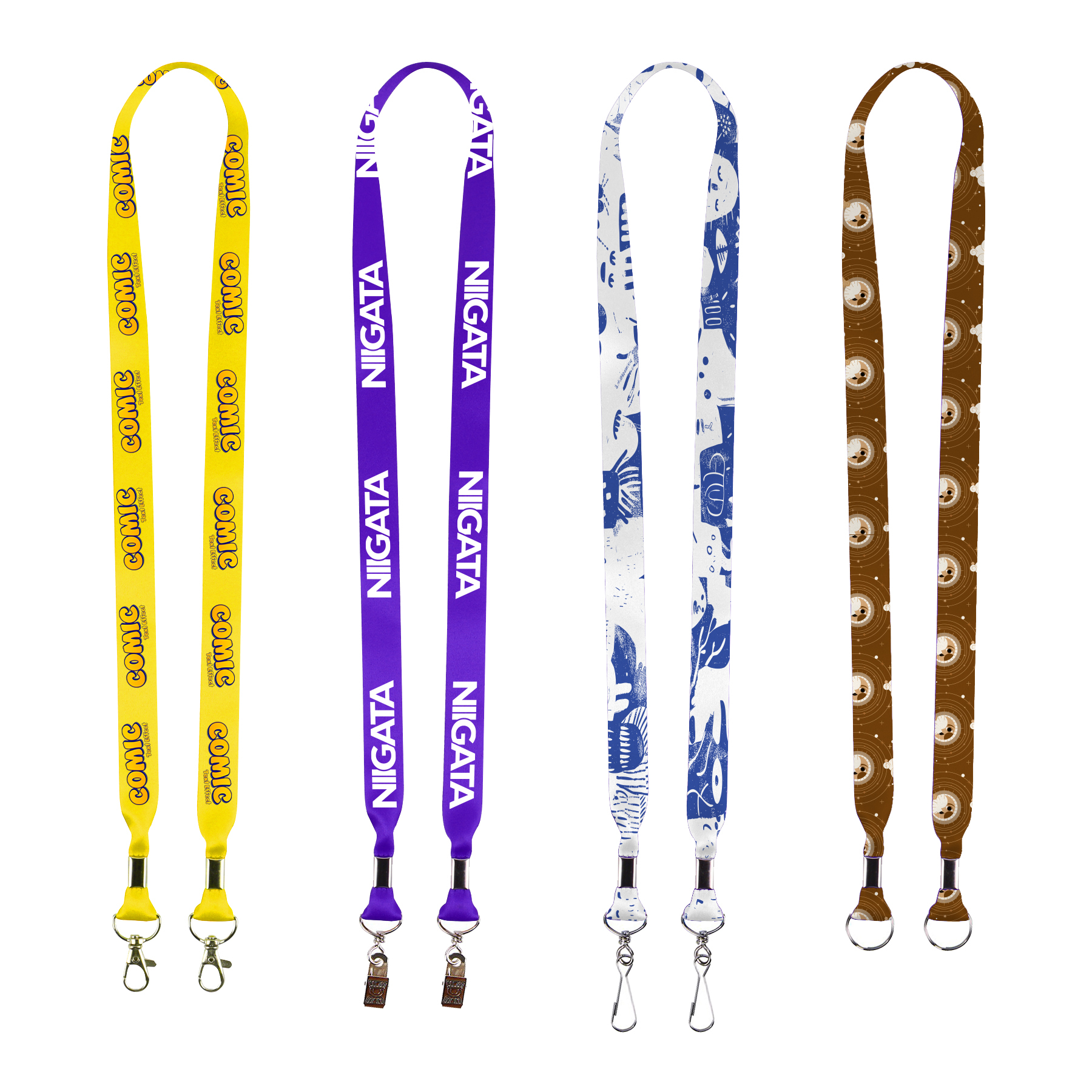 3/4" Open-Tail Dye-Sublimated Custom Lanyard