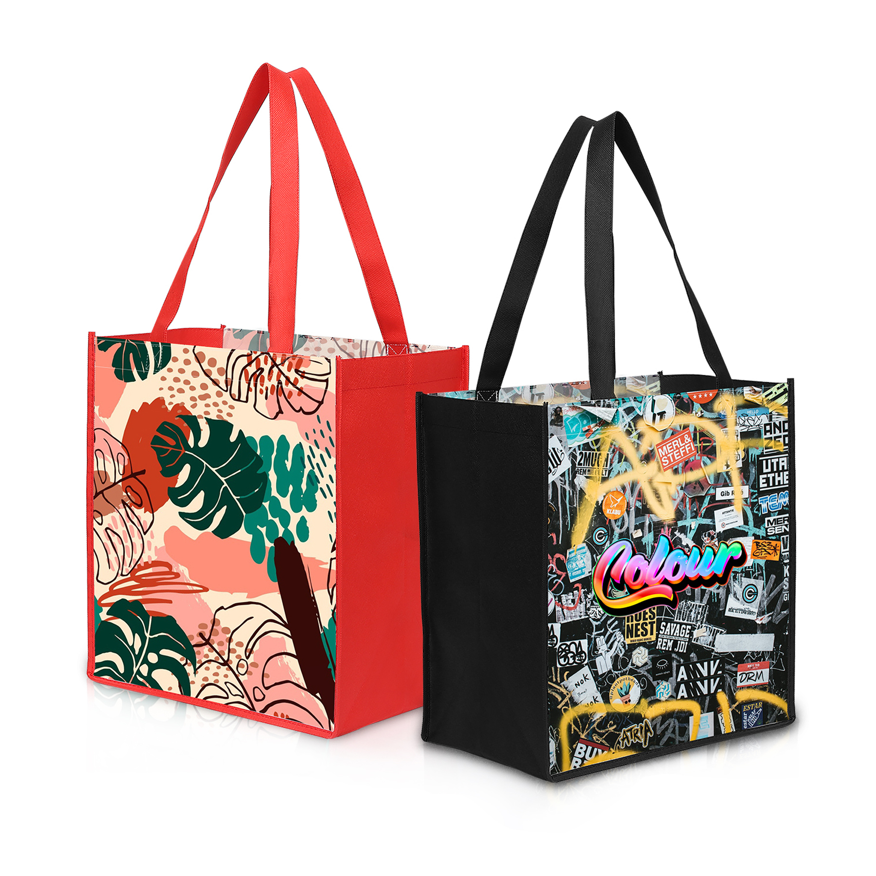 Laminated Non Woven Tote(13" X 13" X 5" )