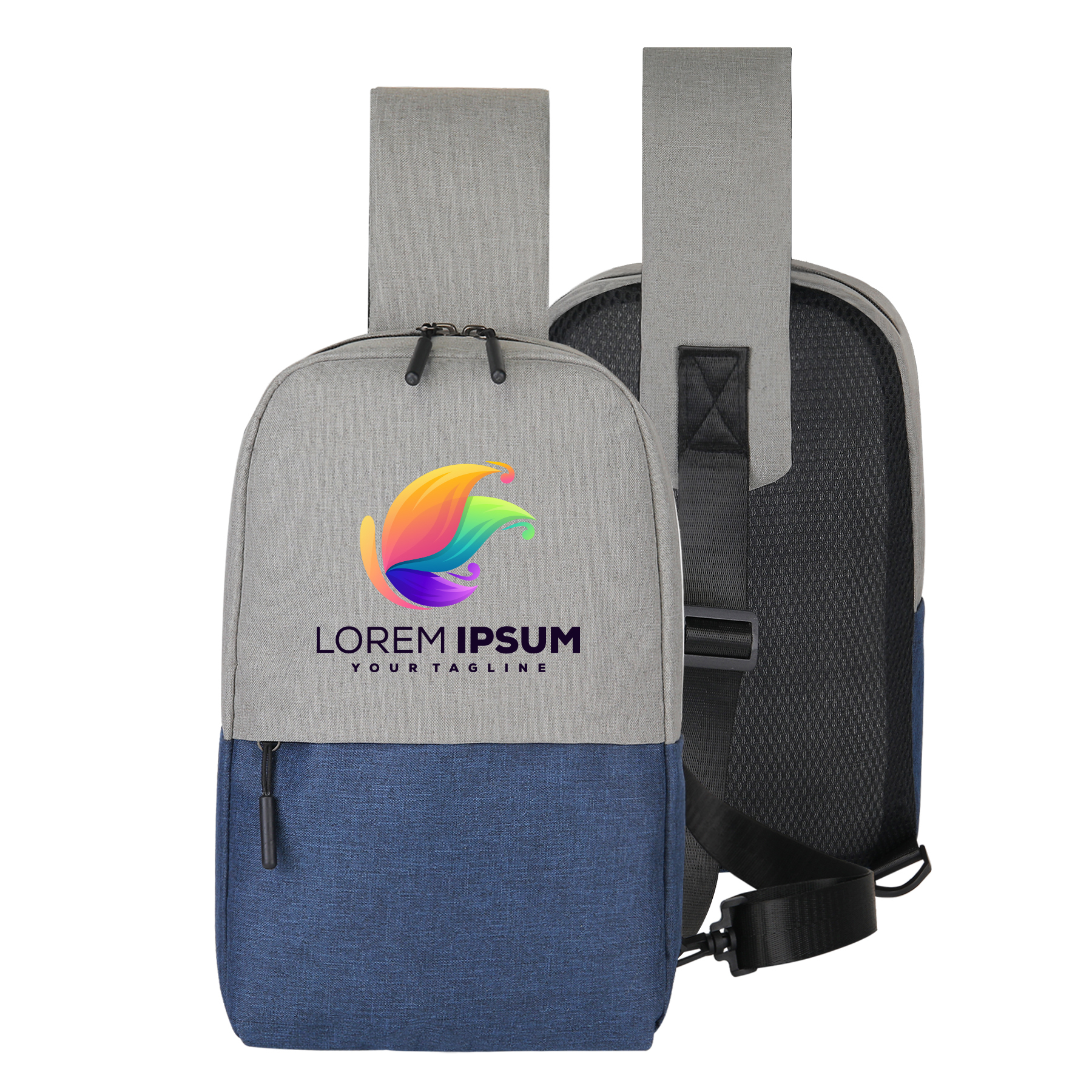 Dual-Tone Crossbody Sling Pack