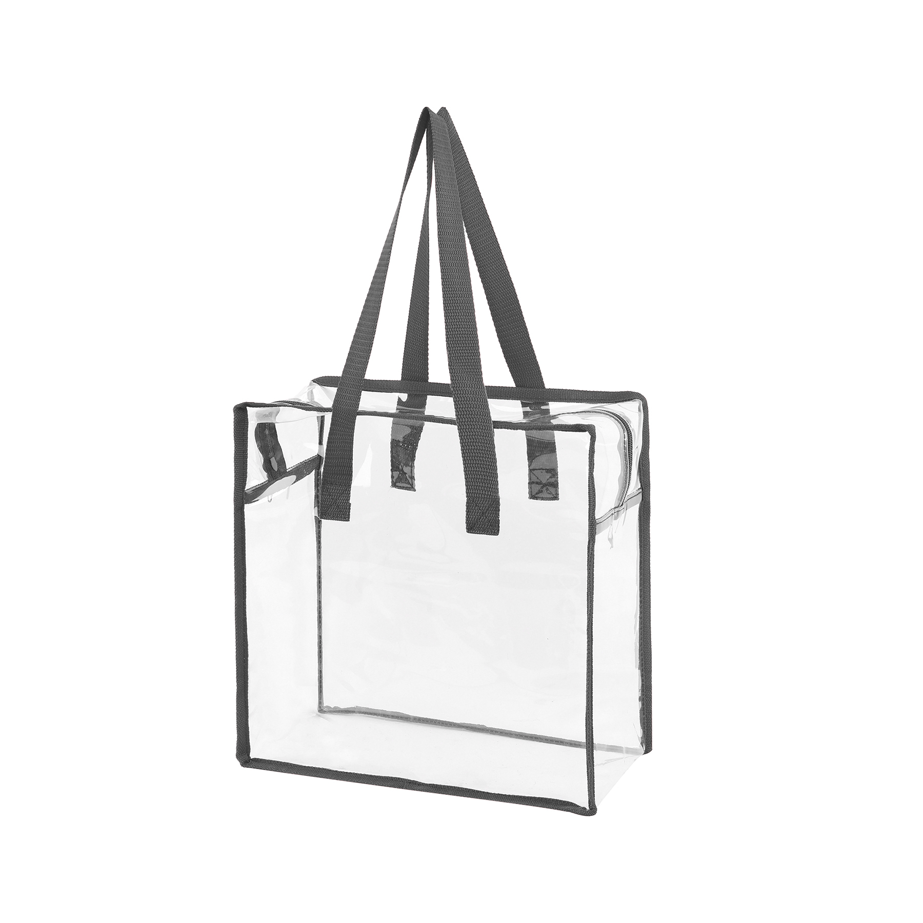 Transparent Vinyl Stadium Compliant Zippered Tote Bag