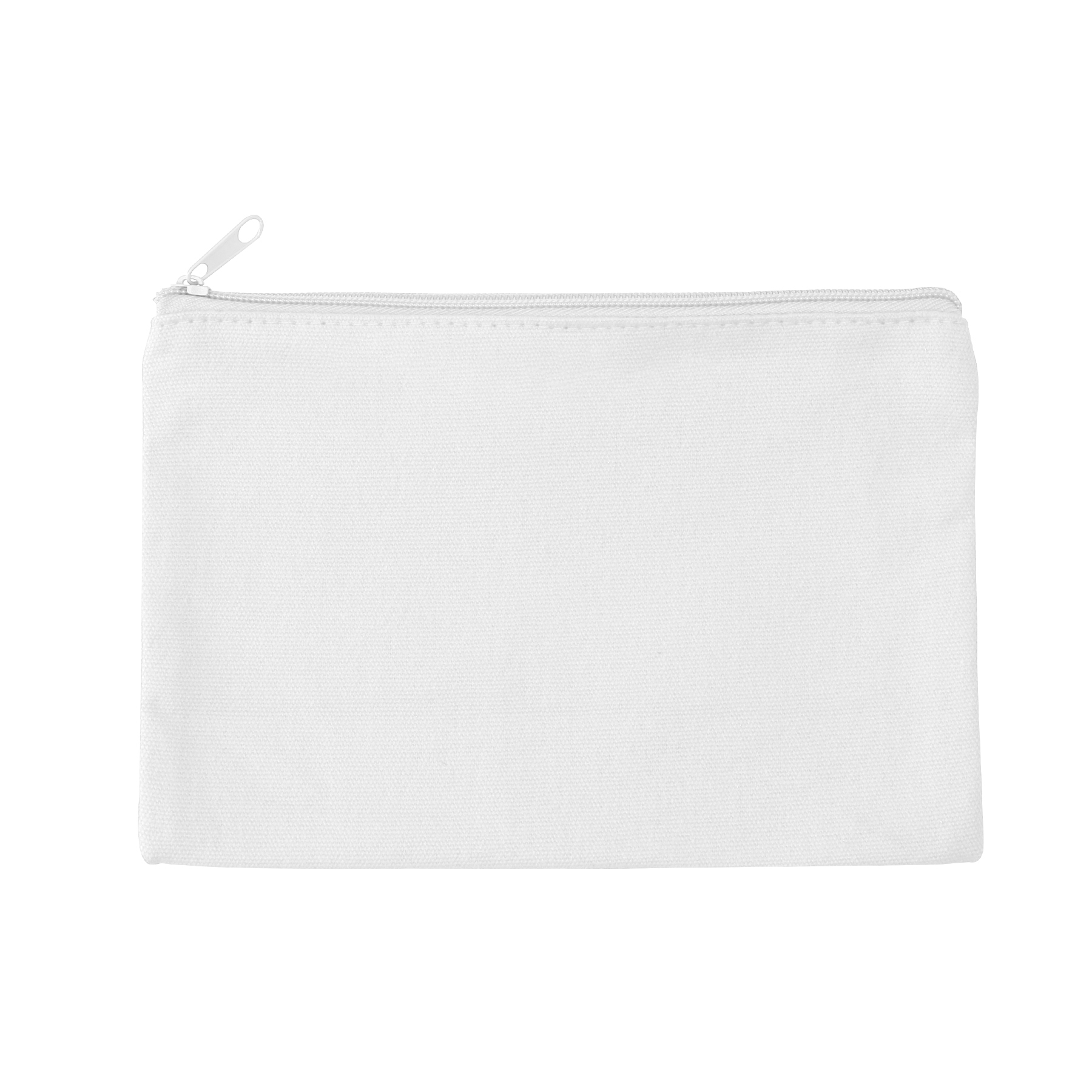 Solid Color Cotton Canvas Utility Pouch - 9" x 6" with Zipper Closure