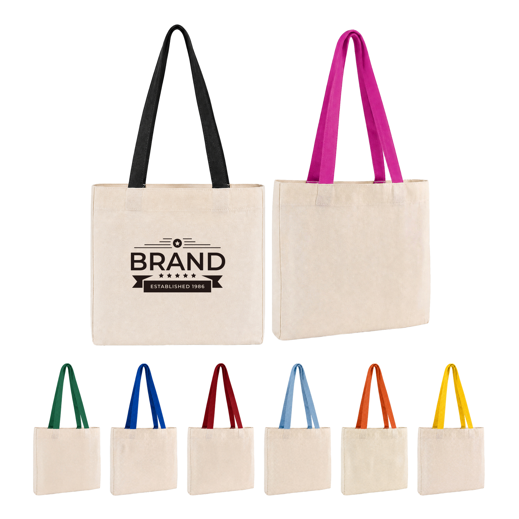 Colorful Cotton Tote w/Gusset