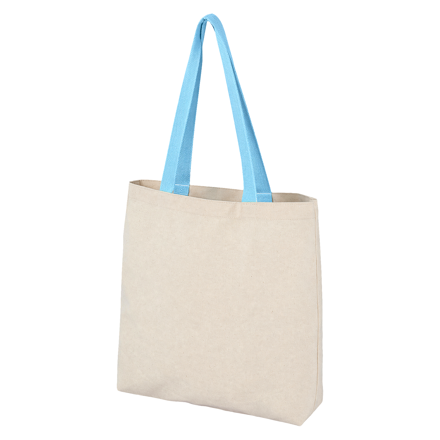 Premium 8oz Canvas Tote Bag with Contrast Web Straps