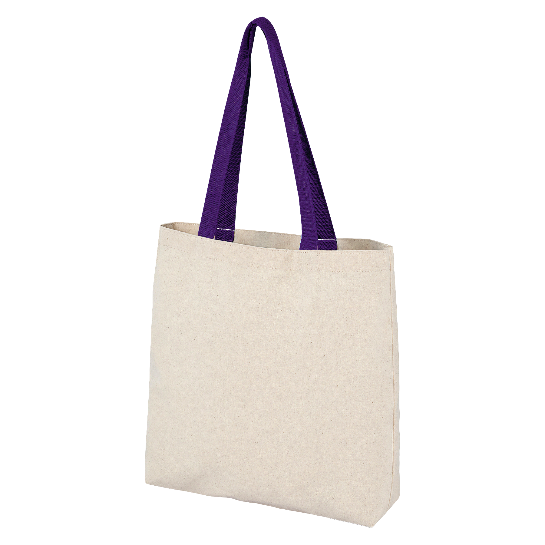 Premium 8oz Canvas Tote Bag with Contrast Web Straps