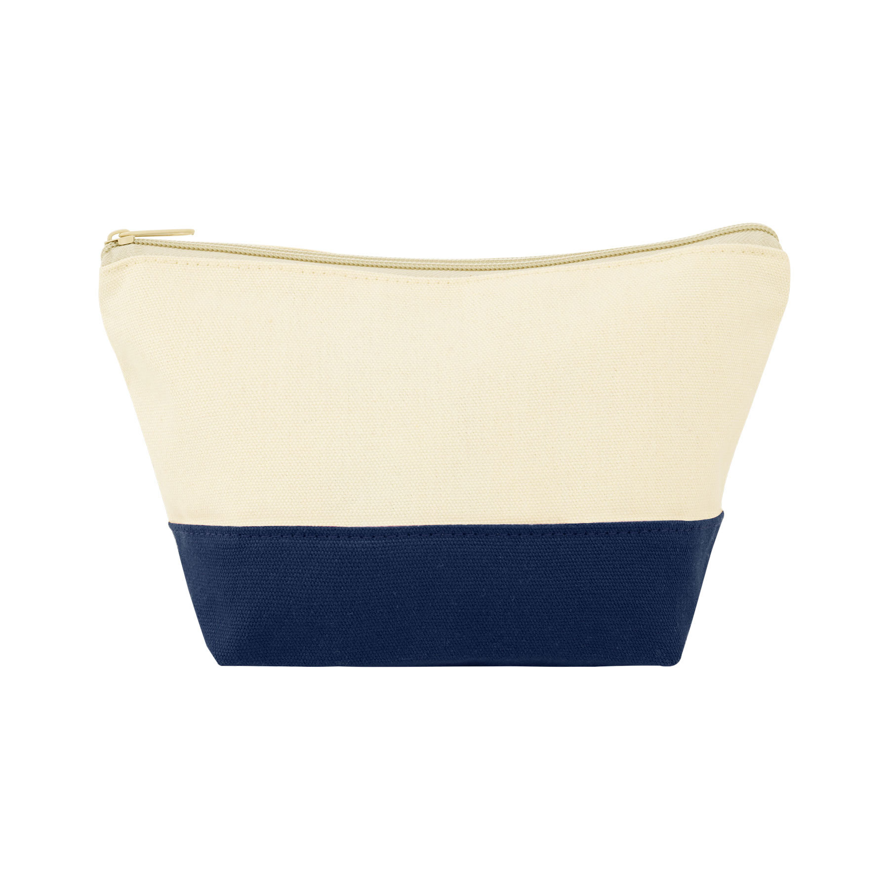 Two-Tone Canvas Makeup Pouch