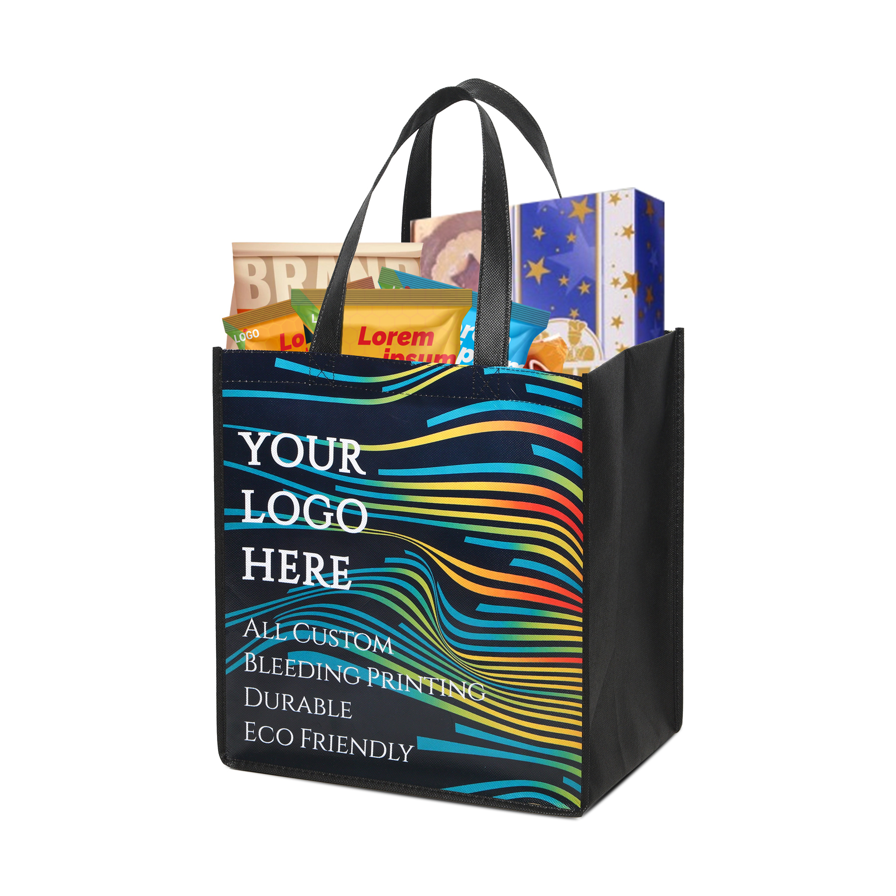 Laminated Non-Woven Tote(12" X 13" X 8")