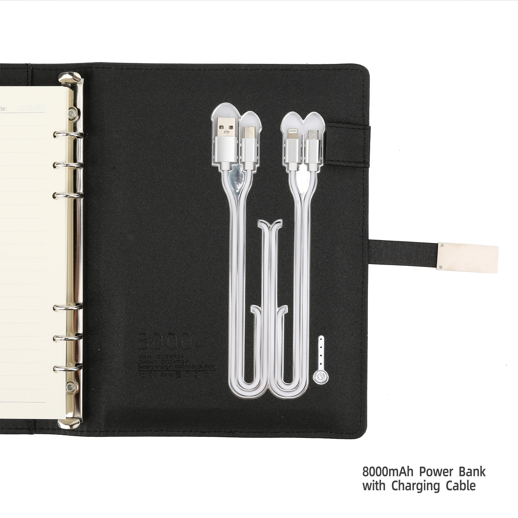 8000mAh Power-Bank Notebook