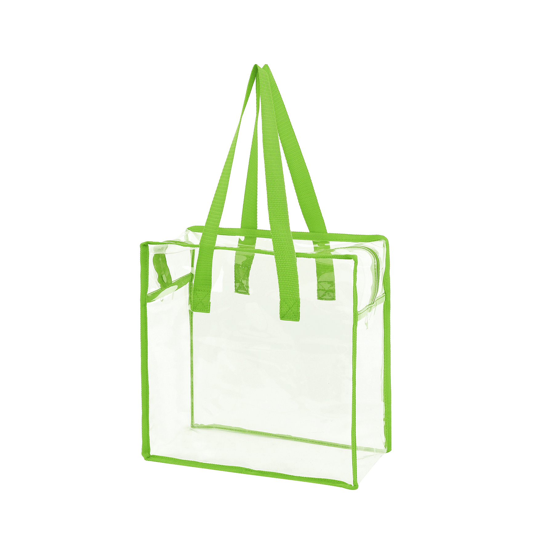 Transparent Vinyl Stadium Compliant Zippered Tote Bag