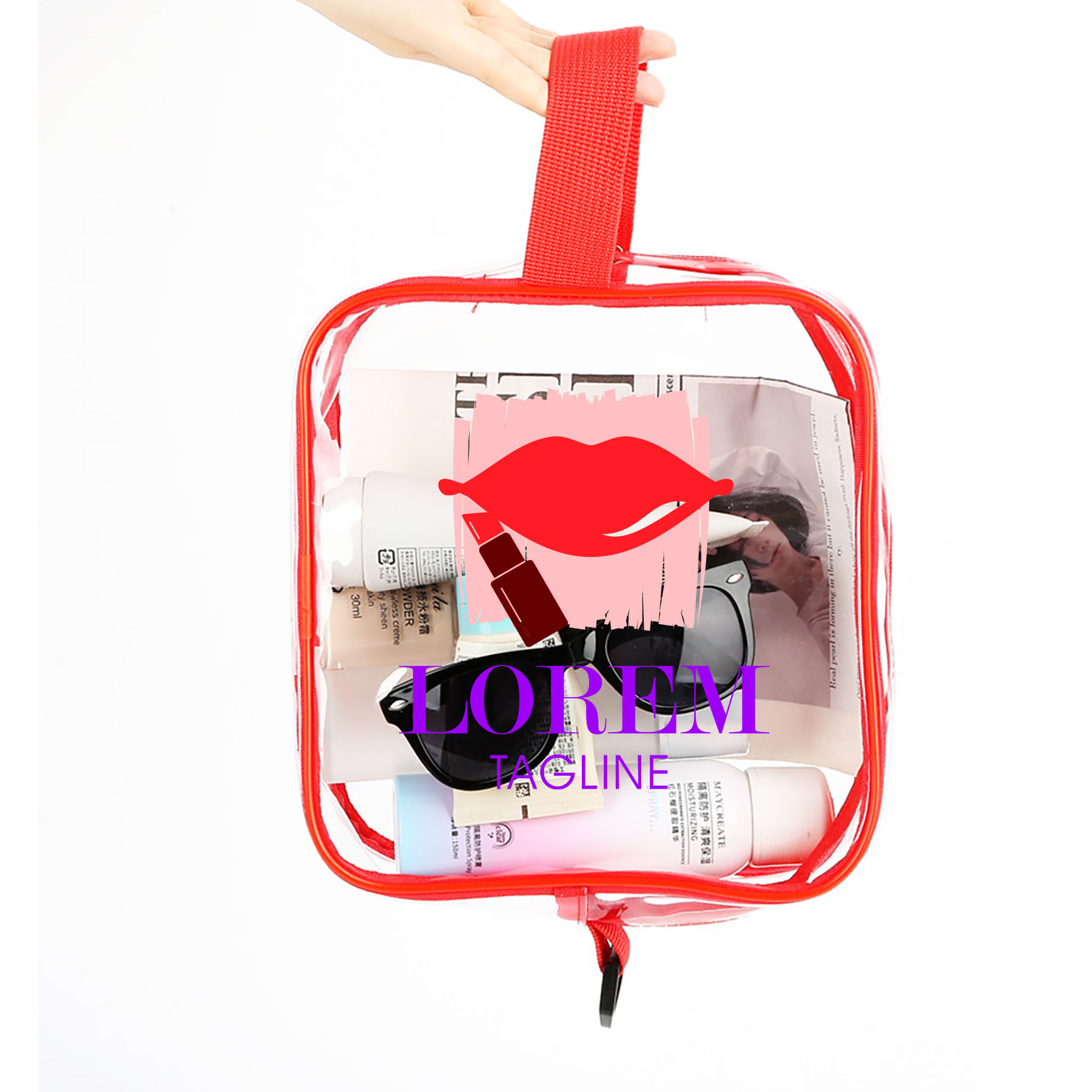 Sports Crossbody Pack in Clear PVC