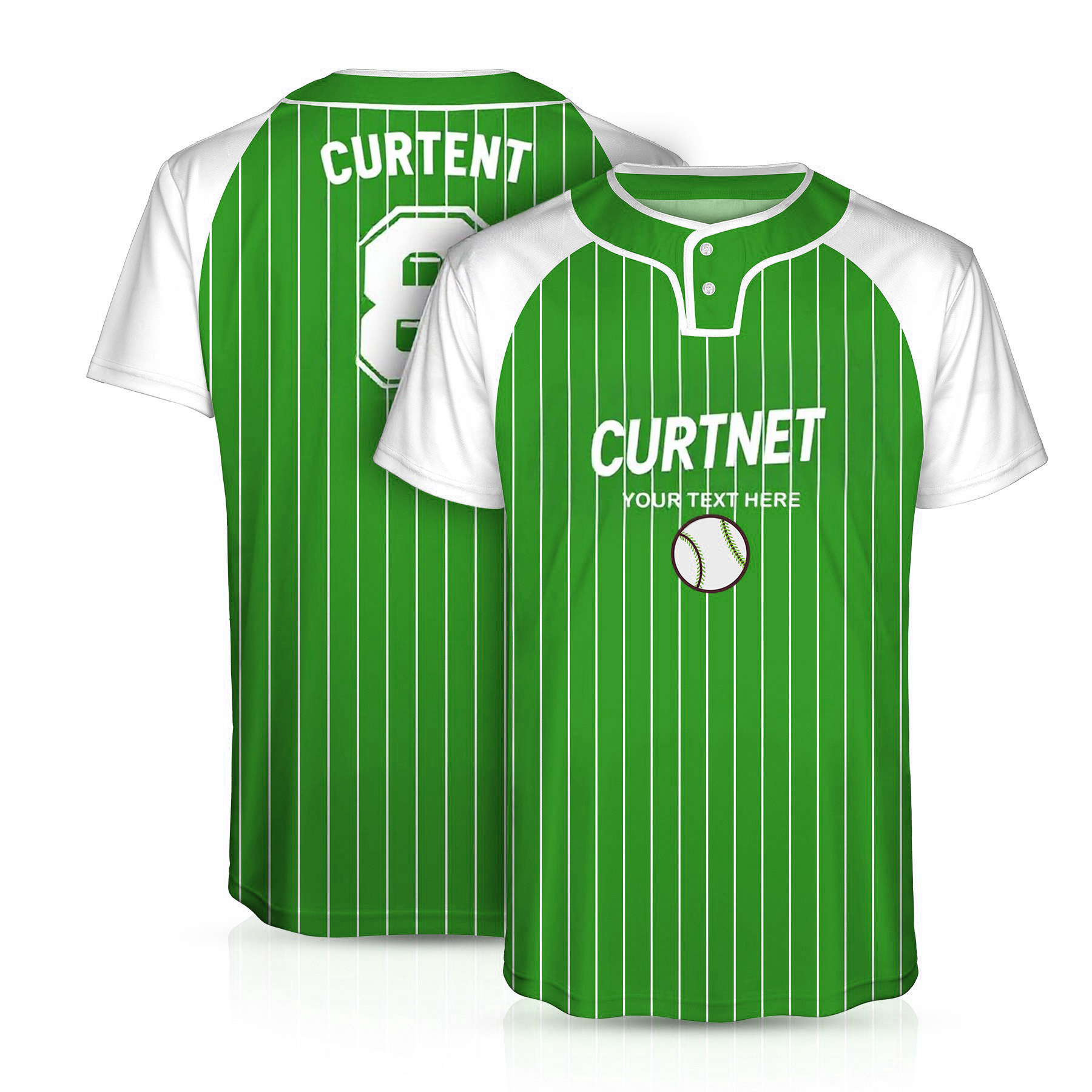Custom Sublimated Baseball Jersey (2-Button Front)